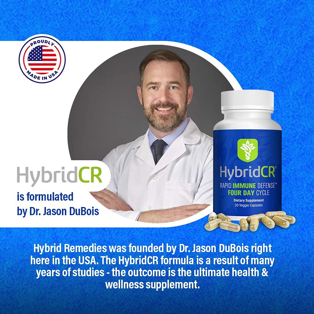 HybridCR Rapid Immunity Supplement | Zinc, Echinacea, Andrographis, Ginseng, Selenium, Gluten-Free & Non-GMO | 5-in-1 Immune Support Supplement | Pharmacist Formulated 1 Month Supply (30 Veggie Caps) Hybrid Remedies buy supplements canada