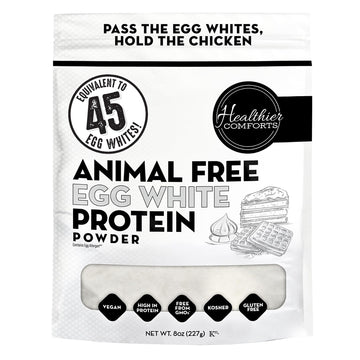Healthier Comforts Animal-Free Egg White Protein Powder | Make Vegan Egg Omelets, Angel Food Cake, Meringue, Protein Shakes | Whips and Binds Just Like Traditional Egg Whites (8 oz) Healthier Comforts buy supplements canada