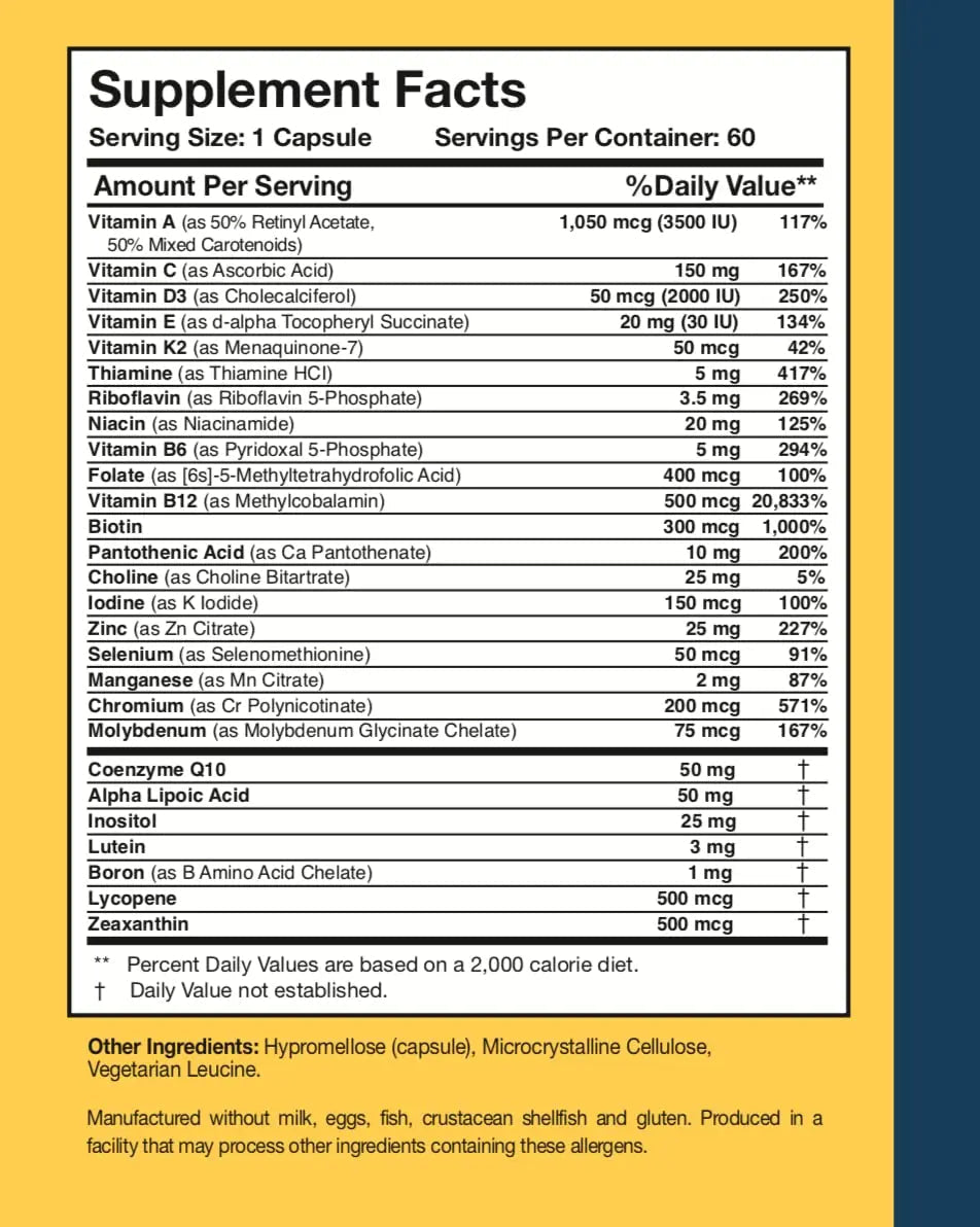 Researched Nutritionals Physician's Daily + D3 Supplement - Daily Multivitamin for Men and Women with Vitamin D3 2000iu Researched Nutritionals buy supplements canada