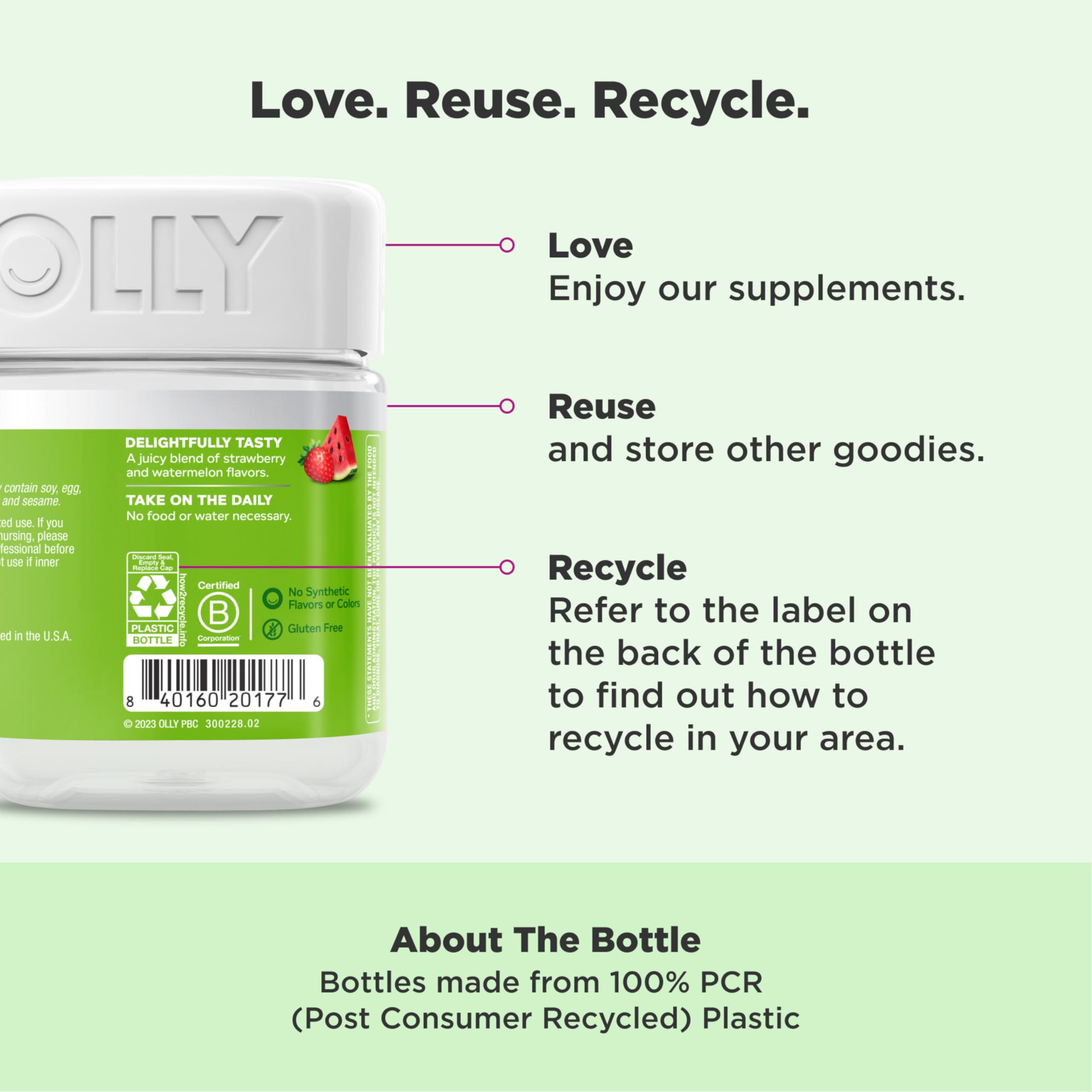 OLLY Fiber Gummy Rings, 5g Prebiotic Fiber, FOS (Fructo-oligosaccharides), Digestive Support, Berry Melon 50ct OLLY buy supplements canada
