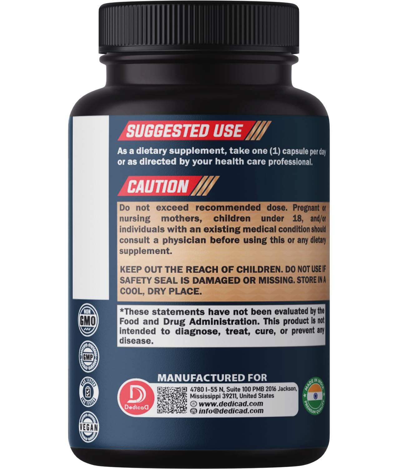 DEDICAD 12in1 Wormwood Black Walnut Clove Capsules - Immune, and Mood Support - 3 Month Supply - 90 Vegan Capsules DEDICAD buy supplements canada