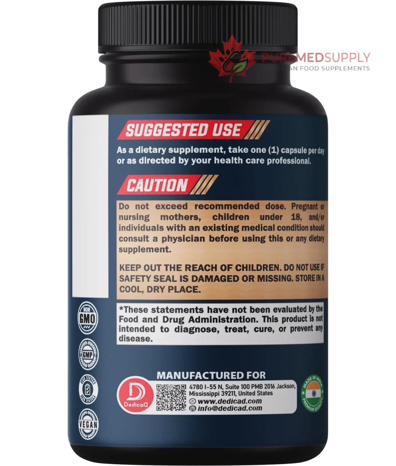 DEDICAD 12in1 Wormwood Black Walnut Clove Capsules - Immune, and Mood Support - 3 Month Supply - 90 Vegan Capsules DEDICAD buy supplements canada
