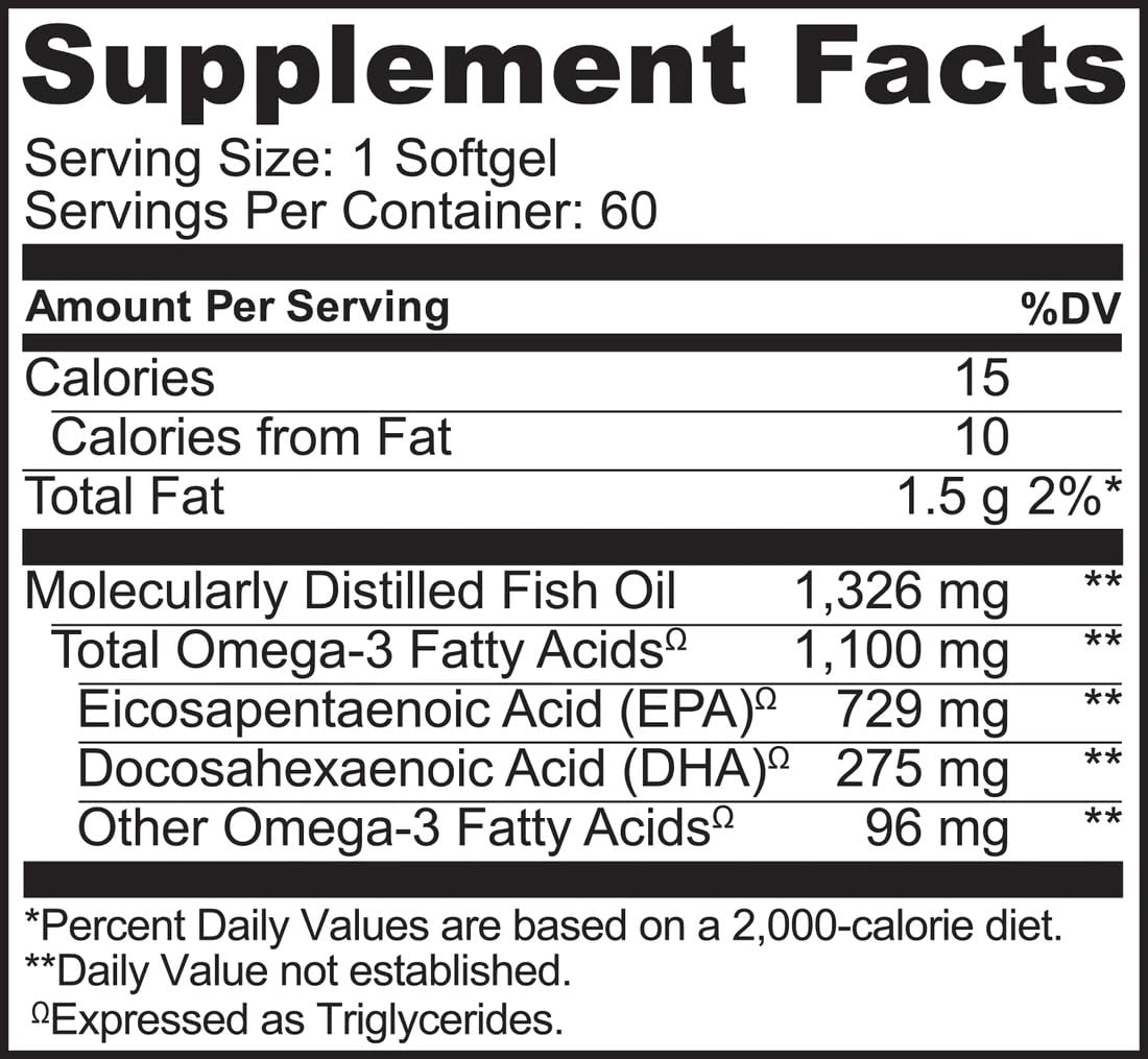 NATURELO Burpless Omega 3 Fish Oil Supplement - 1100mg Triglyceride Omega-3, EPA + DHA, Liquid Fish Oil for Heart, Eye, Brain, Joint Health NATURELO buy supplements canada