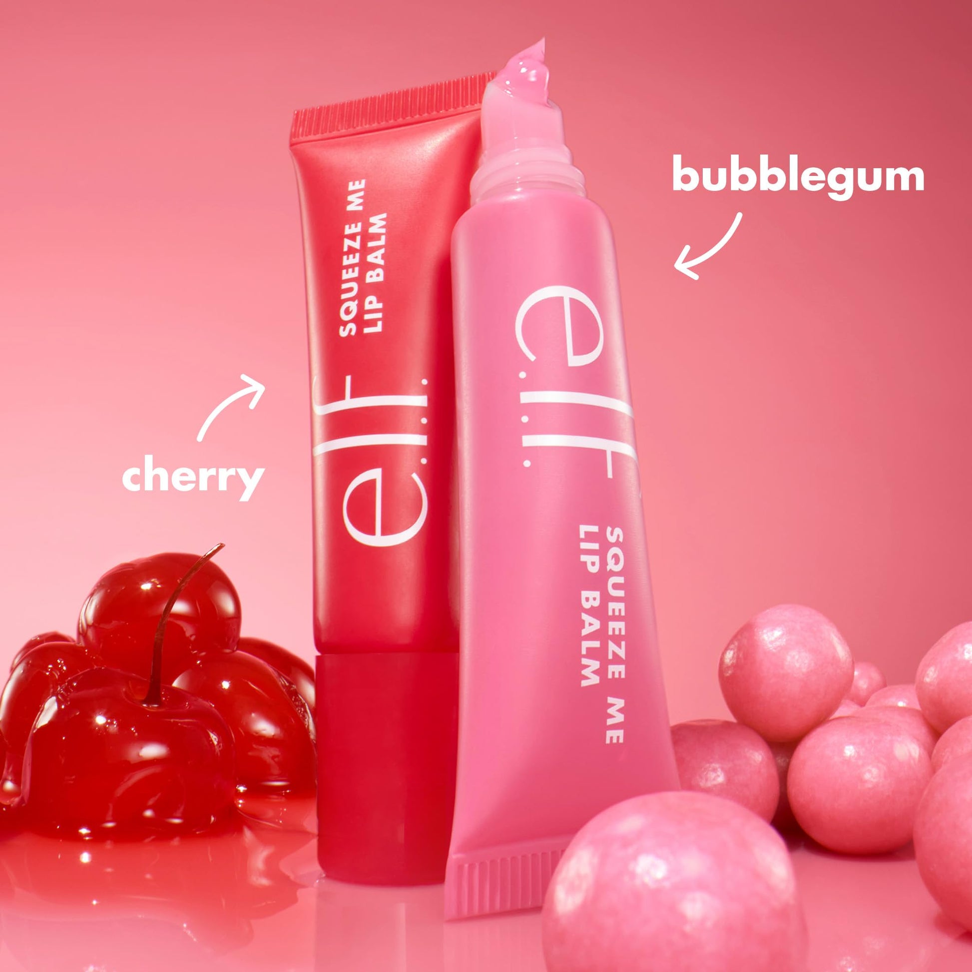 e.l.f. Squeeze Me More Lip Balm Duo, Moisturizing Balm For A Sheer Tint Of Color, Made With Hyaluronic Acid, Vegan & Cruelty-Free, Cherry & Bubblegum e.l.f. buy supplements canada