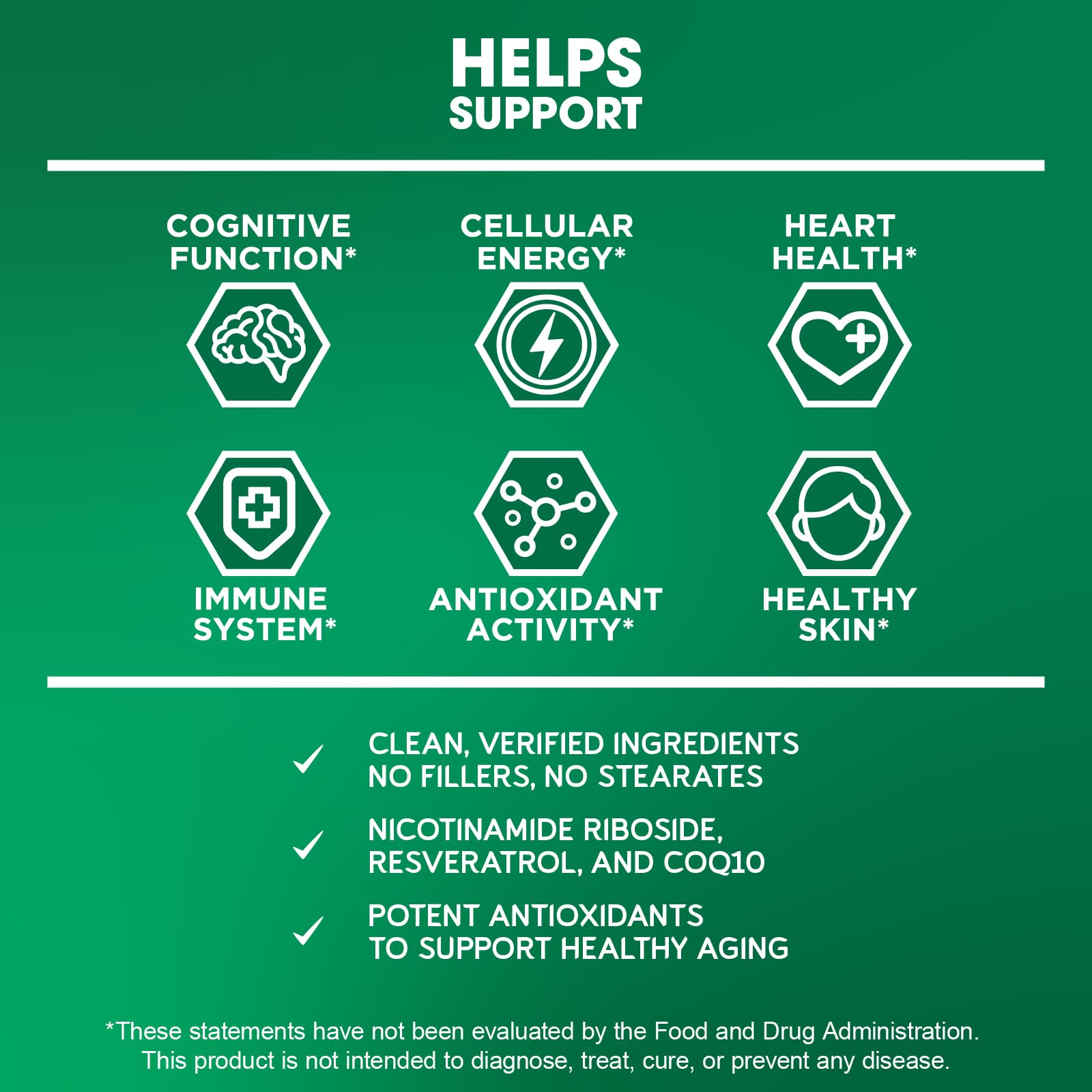 BioEmblem NAD+ Supplement | 300 mg Nicotinamide Riboside with CoQ10 & Resveratrol | Supports Healthy Aging, Cellular Energy and Cognitive Function | Non-GMO, Gluten Free - 45 Capsules BioEmblem buy supplements canada