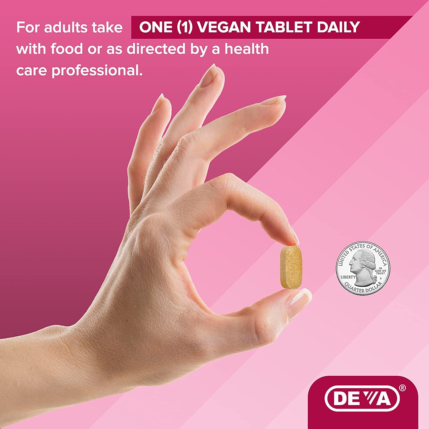DEVA Vegan Vitamins Hair, Nails & Skin Supplement with 500 mcg of Biotin Per Tablet 90 Tablets (Pack of 2) DEVA buy supplements canada