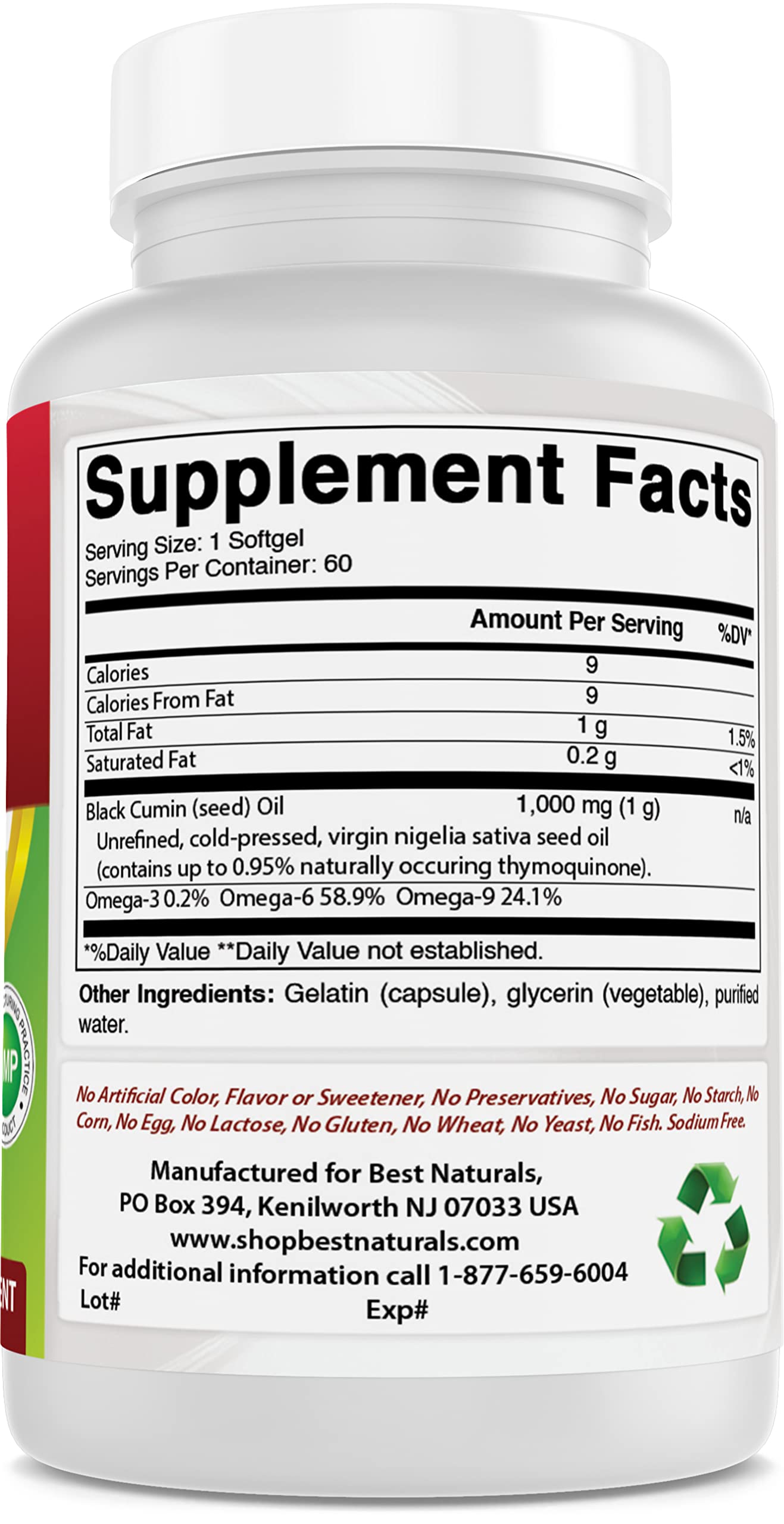 Best Naturals 2 Packs Black Seed Oil Capsules 1000 mg (Non-GMO) Nigella Sativa Best Naturals buy supplements canada
