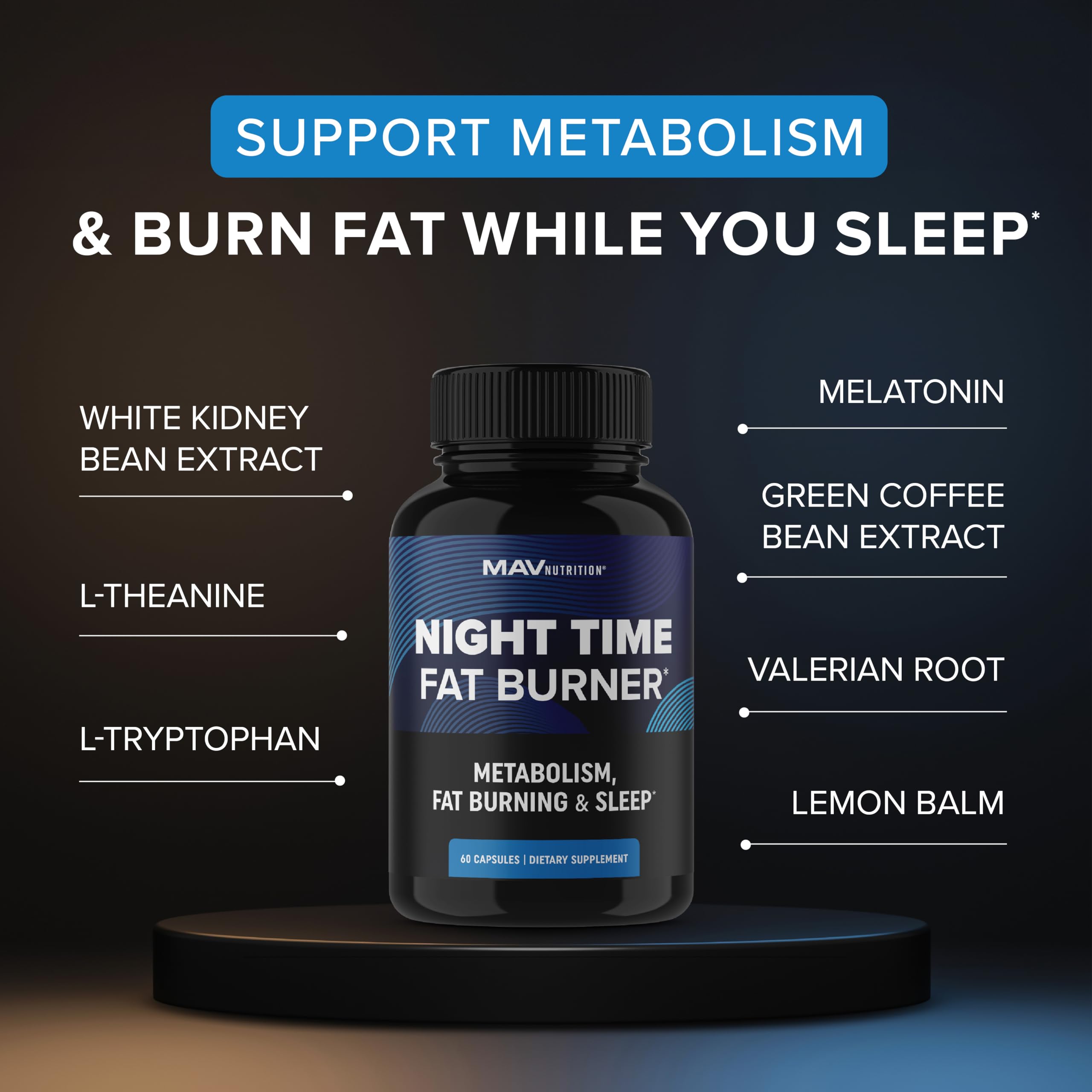 Night Time Fat Burner | Weight Loss Support for Women | Appetite Suppressant, Carb Block MAV NUTRITION buy supplements canada