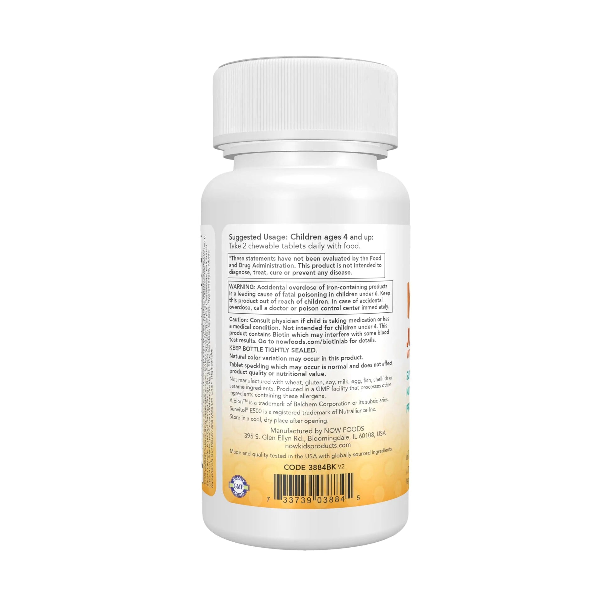 Now Kids Supplements, Kid Vits Multivitamin, Juicy Orange, 60 Chewable Tablets NOW Foods buy supplements canada