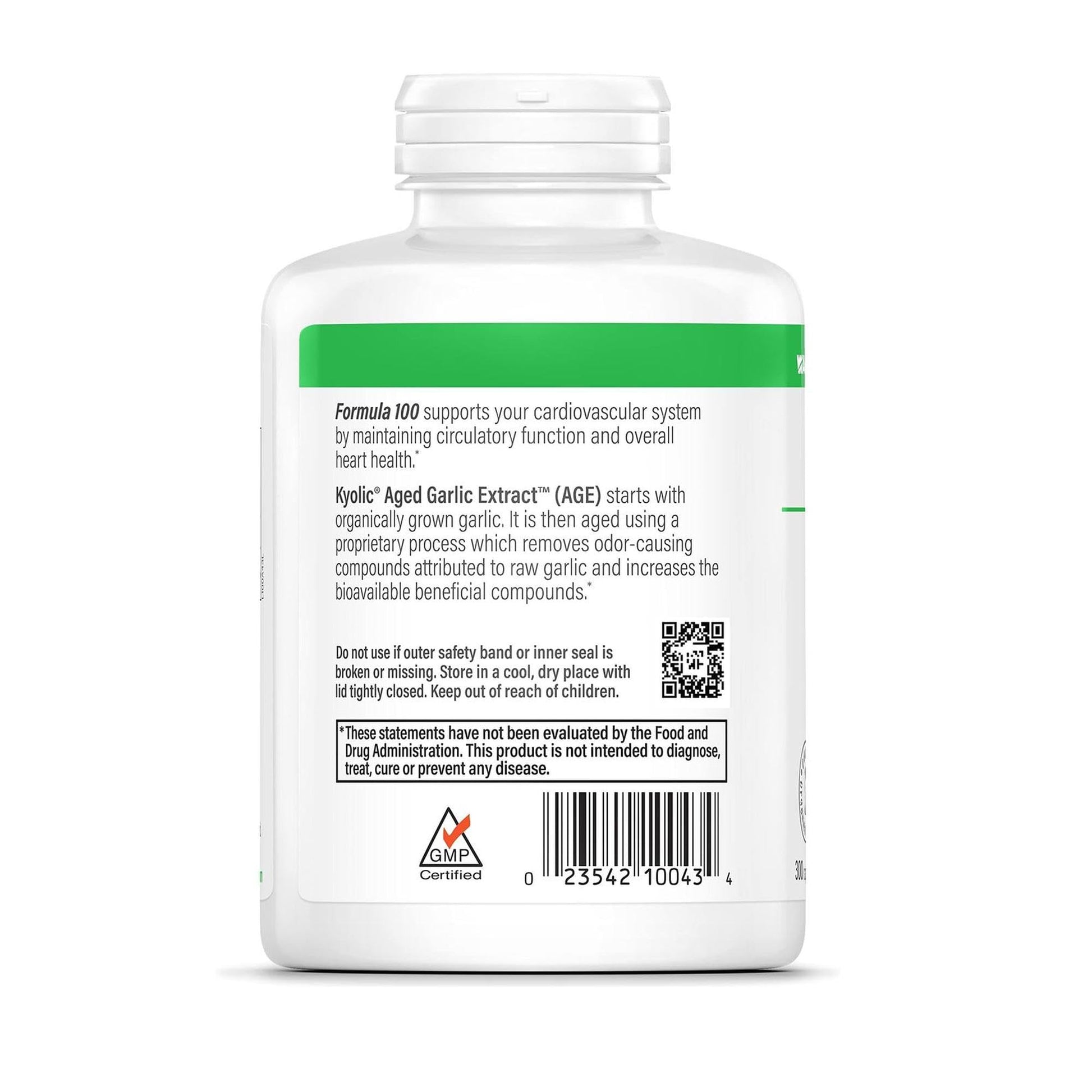 Kyolic Aged Garlic Extract Formula 100, Cardiovascular Health*, 300 Capsules. Kyolic buy supplements canada