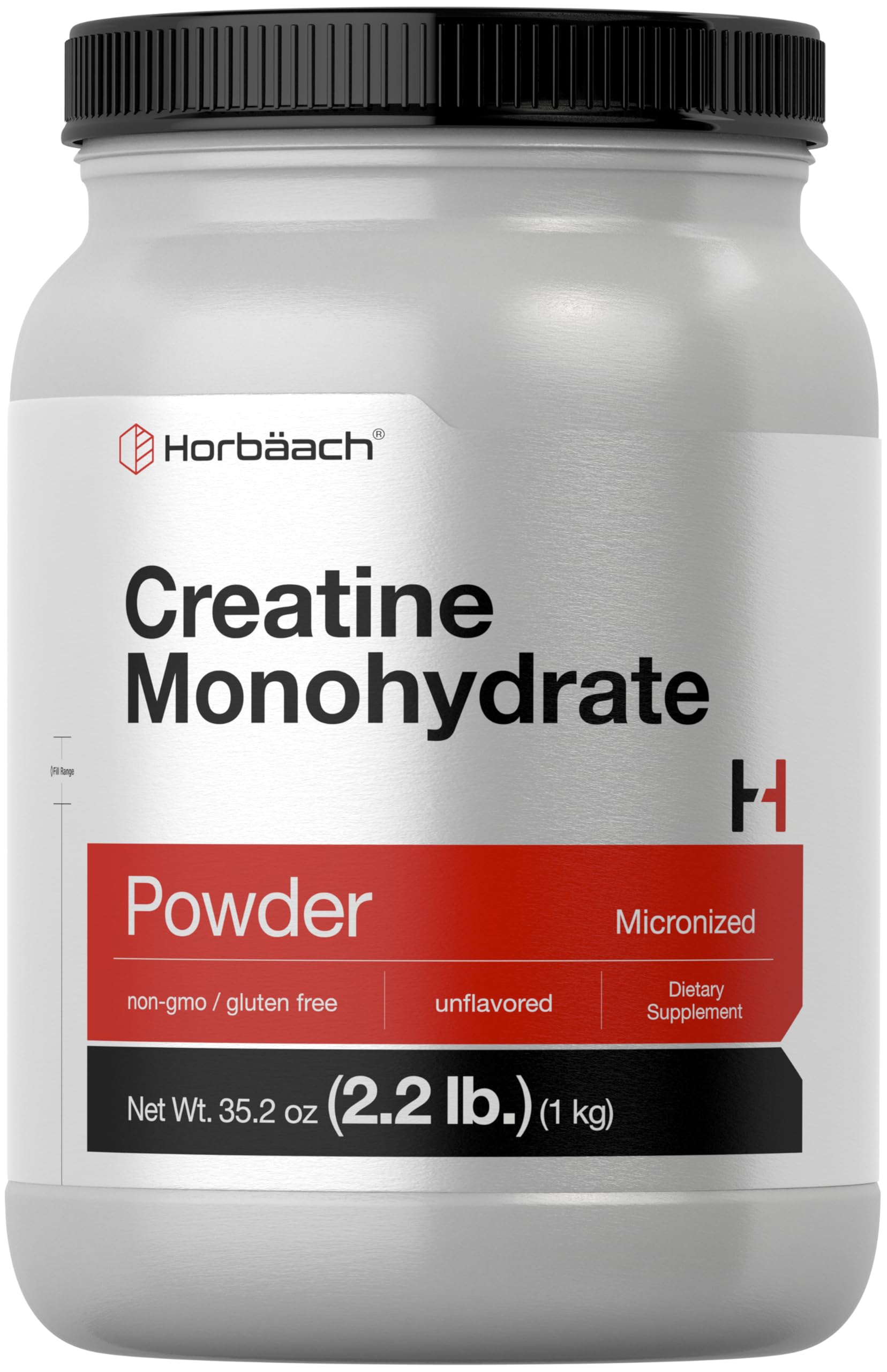 Horbäach Creatine Monohydrate Powder | 2.2lbs (35.2 oz) | Micronized and Unflavored | Vegetarian, Non-GMO, and Gluten Free Supplement Horbäach buy supplements canada