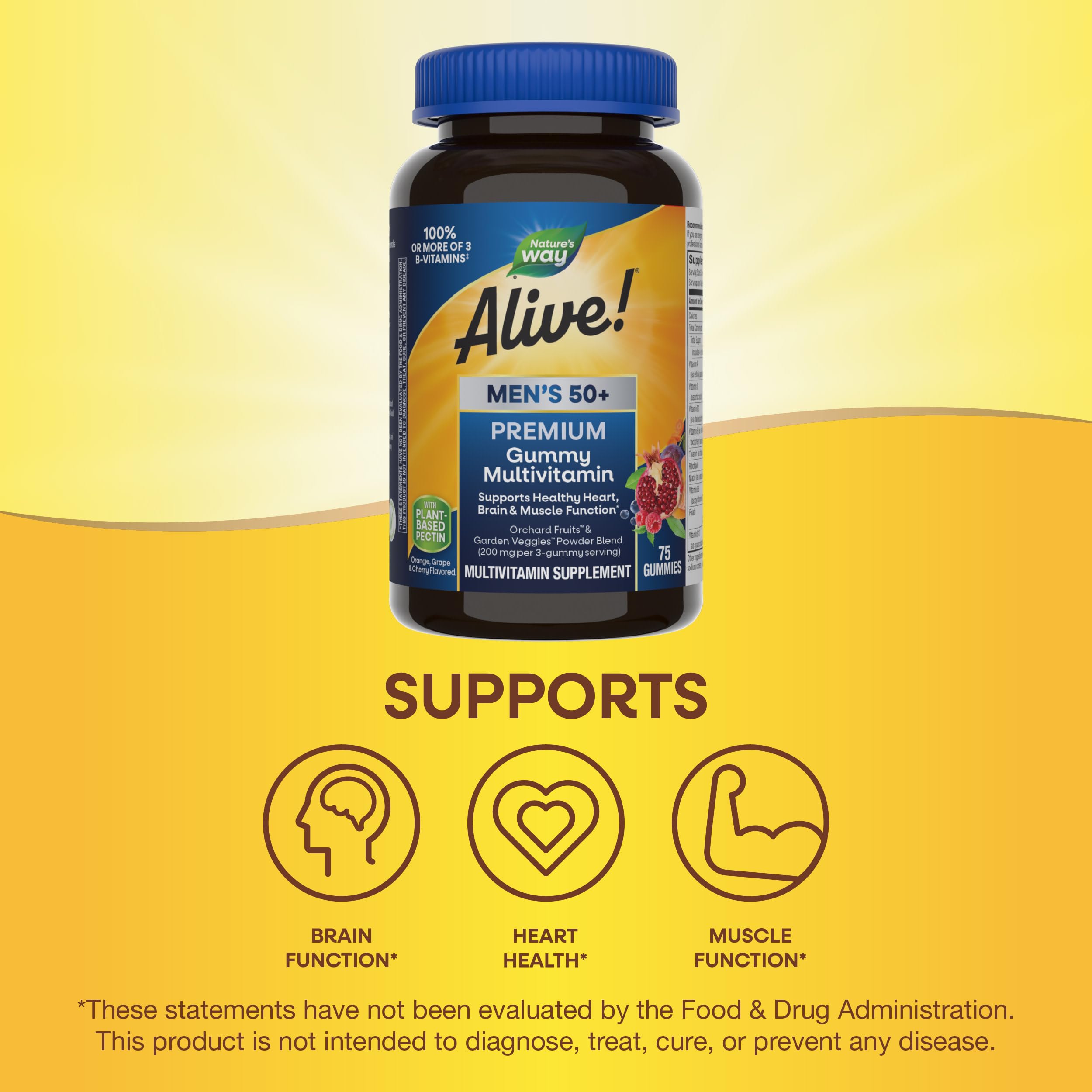 Nature’s Way Alive! Men’s 50+ Premium Gummy Multivitamin, Supports Healthy Heart, Brain & Muscle Function Nature's Way buy supplements canada