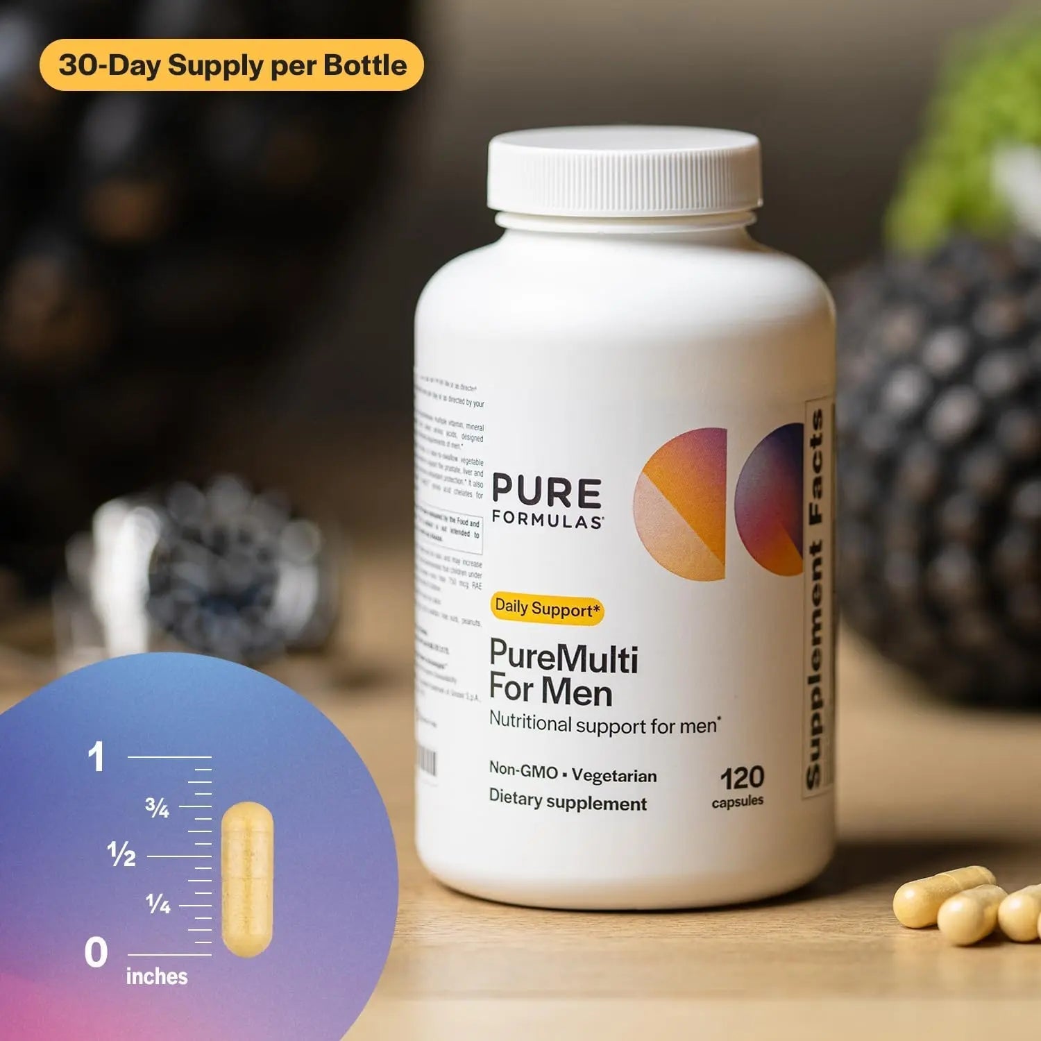PureFormulas PureMulti for Men - Daily Comprehensive Multivitamin for Men's Health, Vitality, Energy, Focus, & Performance. Mens Vitamins A, C, D, E, & B12 PureFormulas buy supplements canada