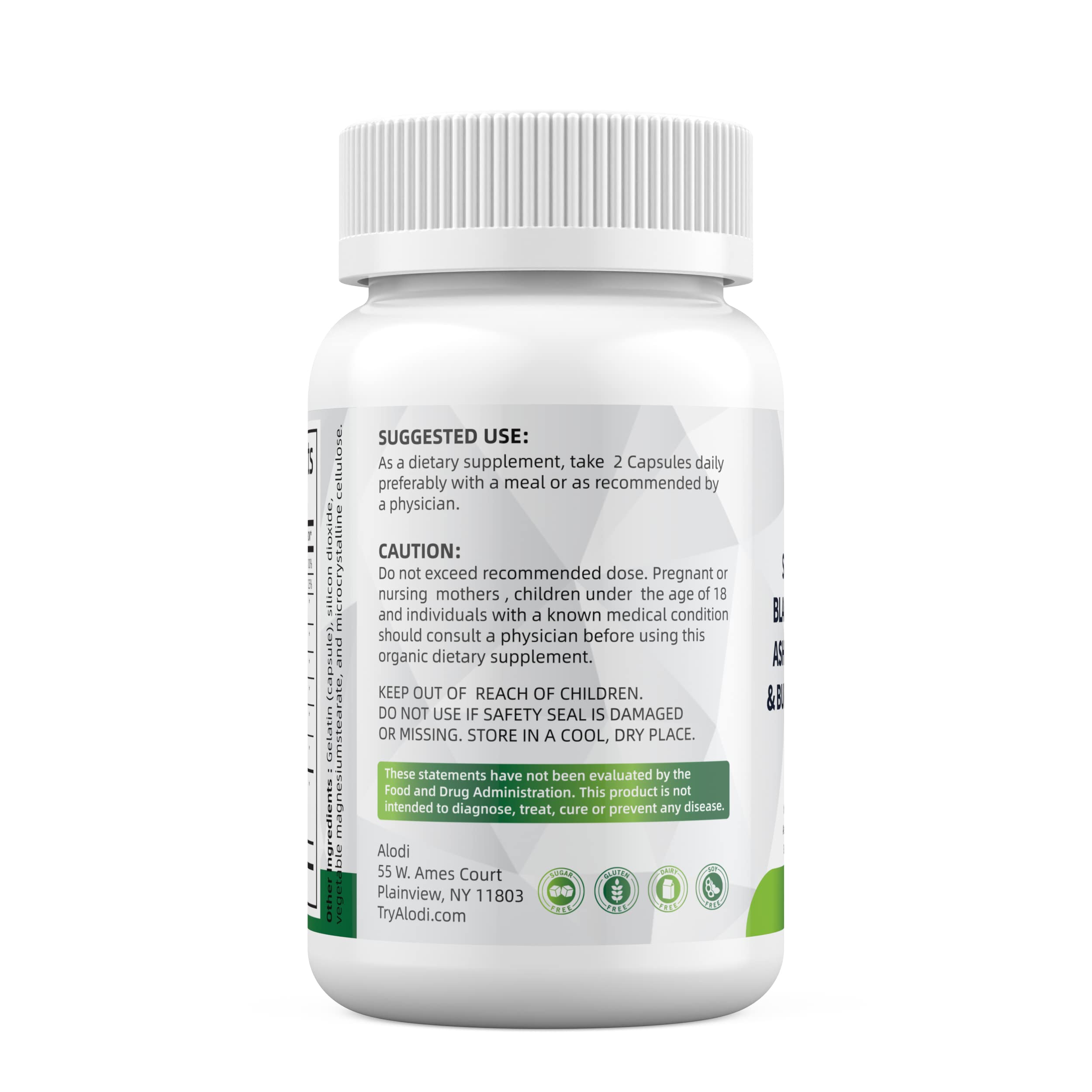 Sea Moss 3000mg Black Seed Oil 2000mg Ashwagandha 1000mg Turmeric 1000mg Alodi buy supplements canada