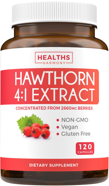 Hawthorn Berry Capsules - 4 Month Supply Digestion & Heart Health Supplement Healths Harmony buy supplements canada