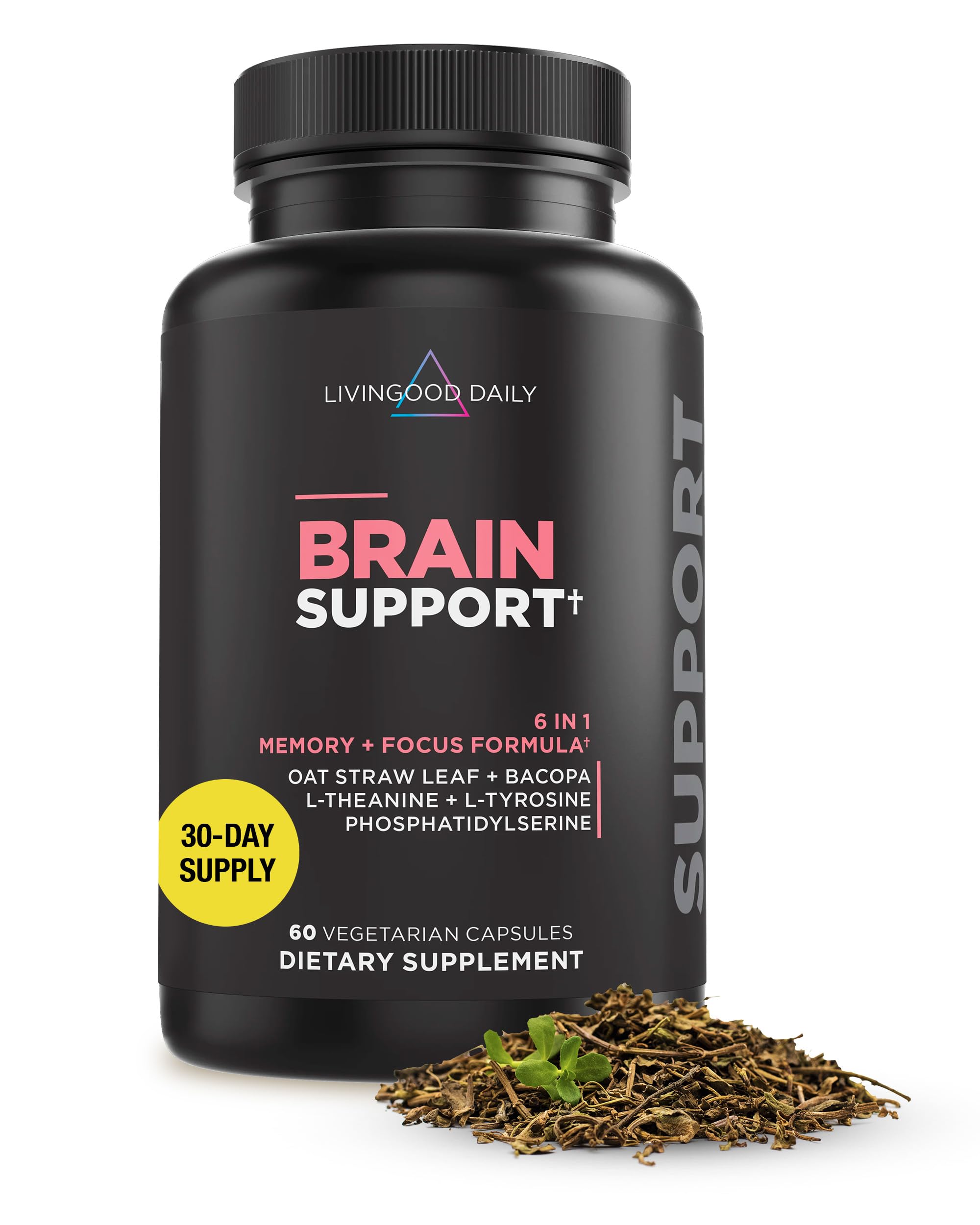Livingood Daily Brain Supplements for Memory & Focus, Nootropic Pills with Bacopa, L Theanine, L Tyrosine, Amino Acids & More, Cognitive Support for Men & Women, Vegan, Gluten Free, 60 Capsules Livingood Daily buy supplements canada