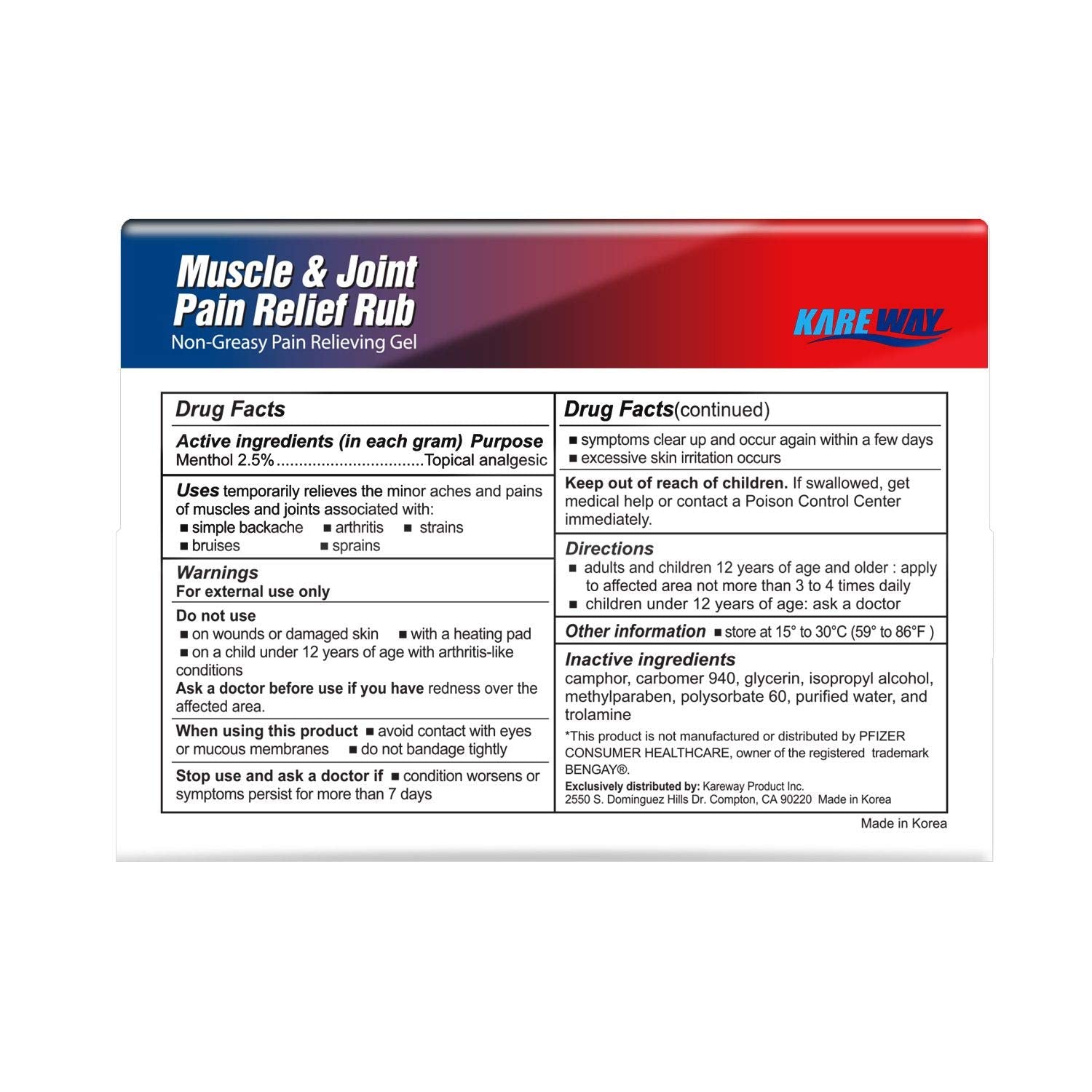 Pure-Aid Muscle & Joint Pain Relief Rub, Fast Relief from Minor Arthritis, Backache, Muscle & Joint Pain Non-Greasy Cream, 2oz (4pk) Pure-Aid buy supplements canada