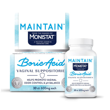 from The Makers of Monistat, Maintain Boric Acid Suppositories for Women, Fragrance-Free Inserts for Vaginal Odor Control and pH Balance Without Irritation, 30 Count Monistat buy supplements canada
