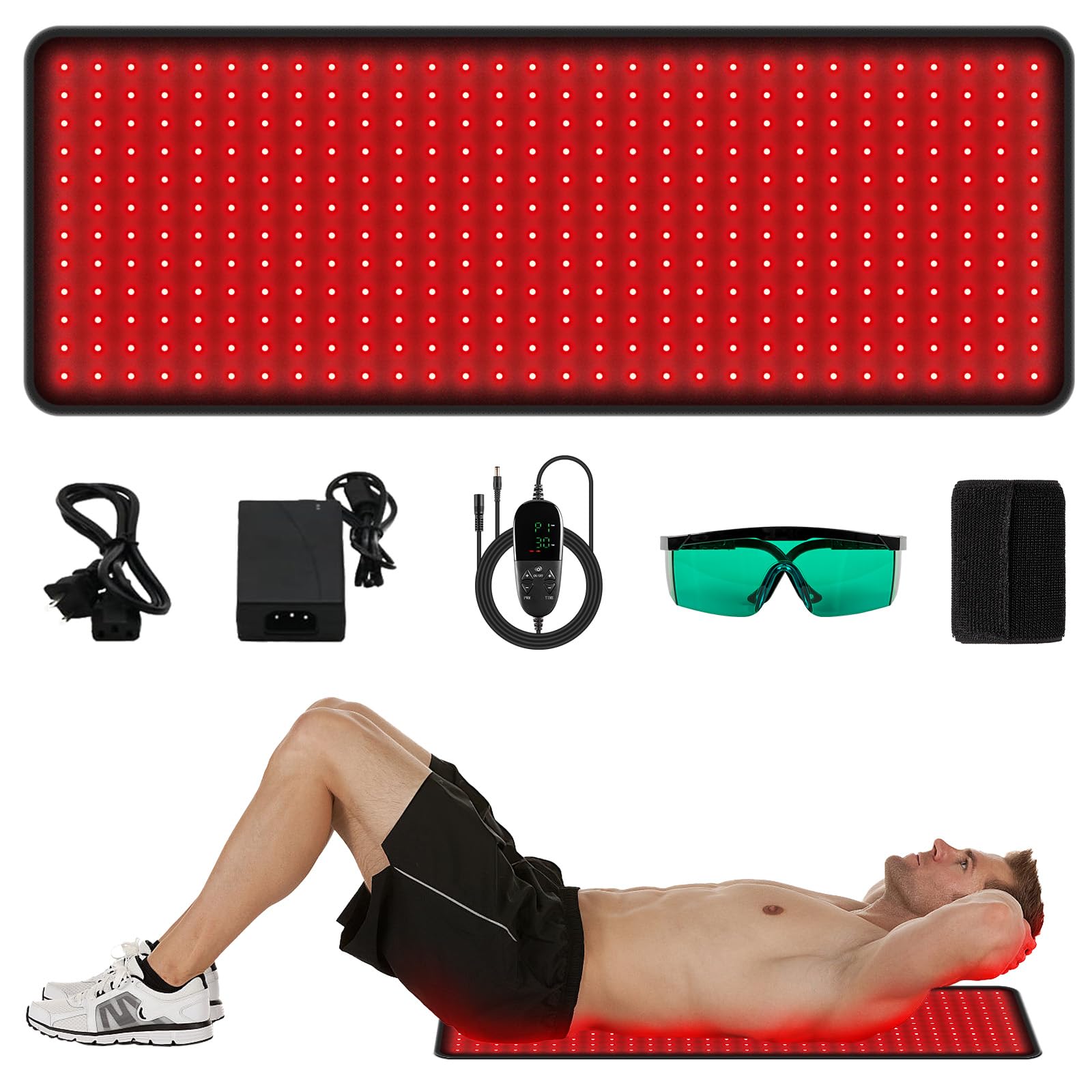 LED Red Light Therapy Pad Upgraded Large Size 660nm Red Light and 850nm Near Infrared Light AOCAAUP buy supplements canada