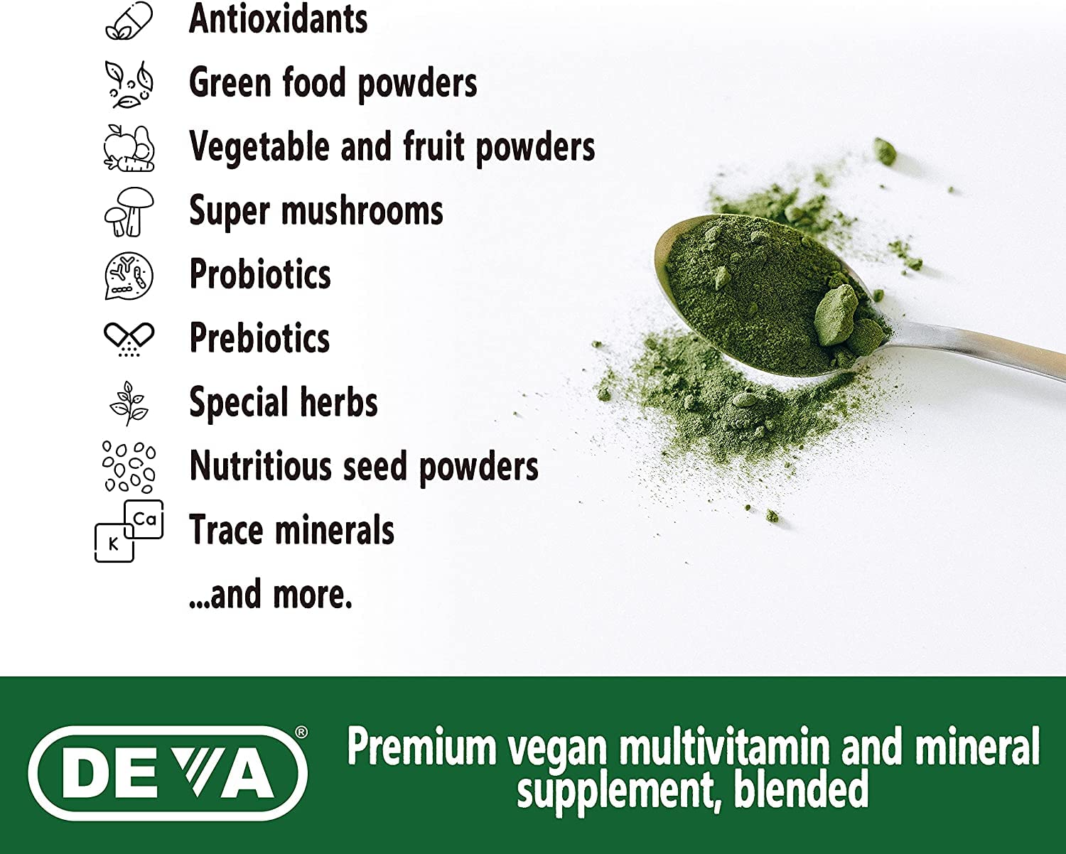 DEVA Tuba Prime Vegan Multivitamin Iron-Free High-Potency Vitamin & Mineral Dietary Supplement Antioxidants, Fruit & Veg Blend, Super Mushrooms, Probiotics, Prebiotics, Seeds, Herbs 90 Tabs 2-Pack DEVA buy supplements canada