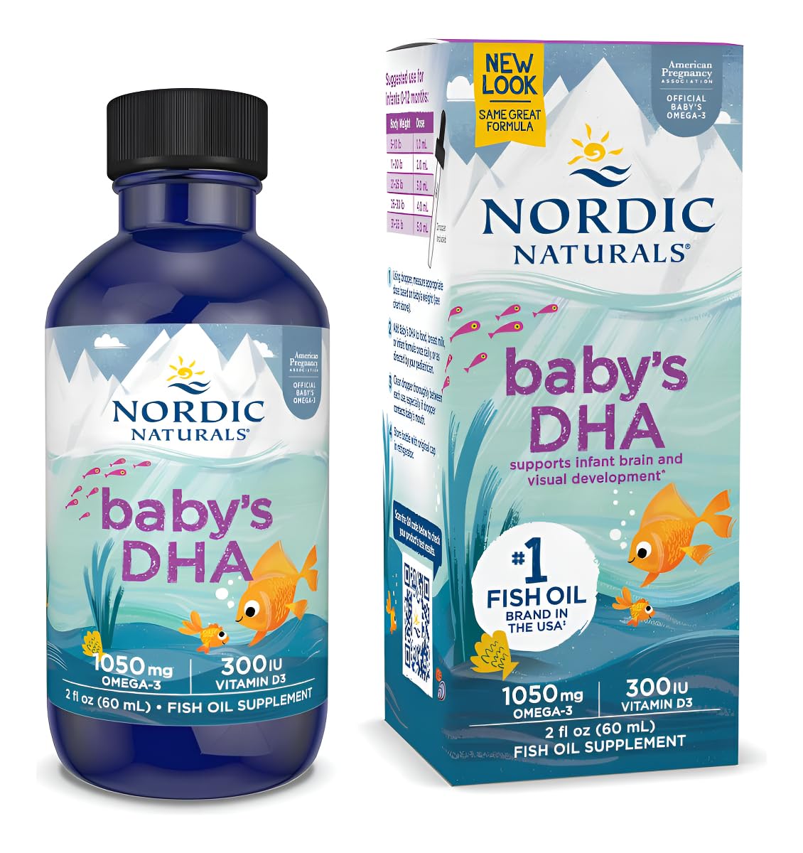 Nordic Naturals Baby’s DHA, Unflavored - 2 oz - 1050 mg Omega-3 + 300 IU Vitamin D3 - Supports Brain, Vision & Nervous System Development in Babies - Non-GMO - Servings May Vary Nordic Naturals buy supplements canada