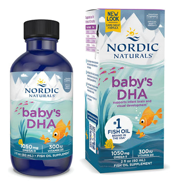 Nordic Naturals Baby’s DHA, Unflavored - 2 oz - 1050 mg Omega-3 + 300 IU Vitamin D3 - Supports Brain, Vision & Nervous System Development in Babies - Non-GMO - Servings May Vary Nordic Naturals buy supplements canada