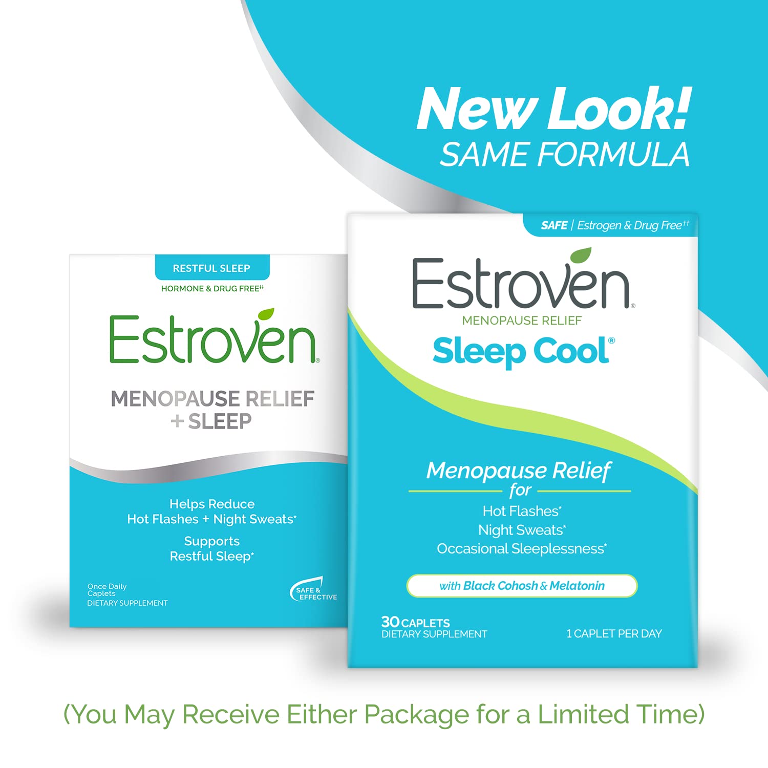 Estroven Sleep Cool for Menopause Relief, 30 Ct, Sleep Support Supplement With Clinically Proven Ingredients to Relieve Menopause Symptoms plus Night Sweats & Hot Flash Relief, Drug-No & Gluten-No Estroven buy supplements canada