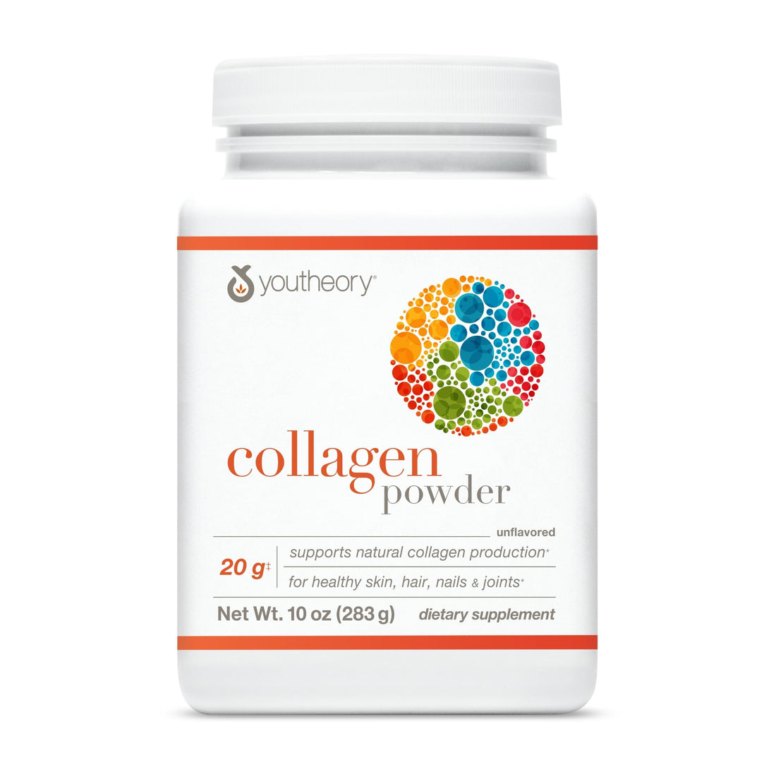 Youtheory Collagen Powder - Hydrolyzed Collagen Peptides with Vitamin C - Supports Healthy Bones, Joints & Immune System* - Unflavored - 10 oz (10-Day Supply) Youtheory buy supplements canada