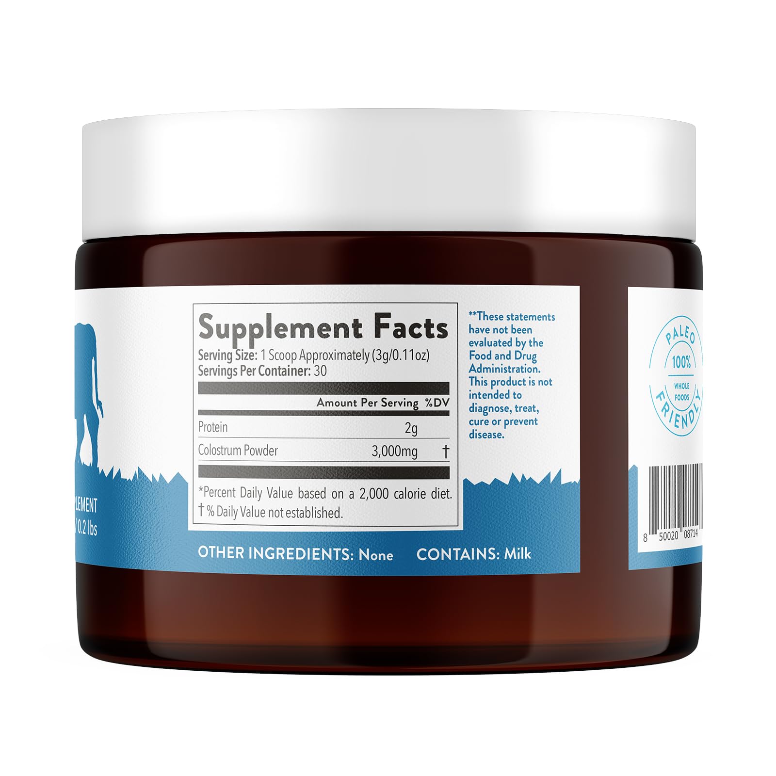 Equip Foods Core Colostrum - 100% Grass Fed Colostrum Powder 3,000mg, 40% IgG Equip buy supplements canada
