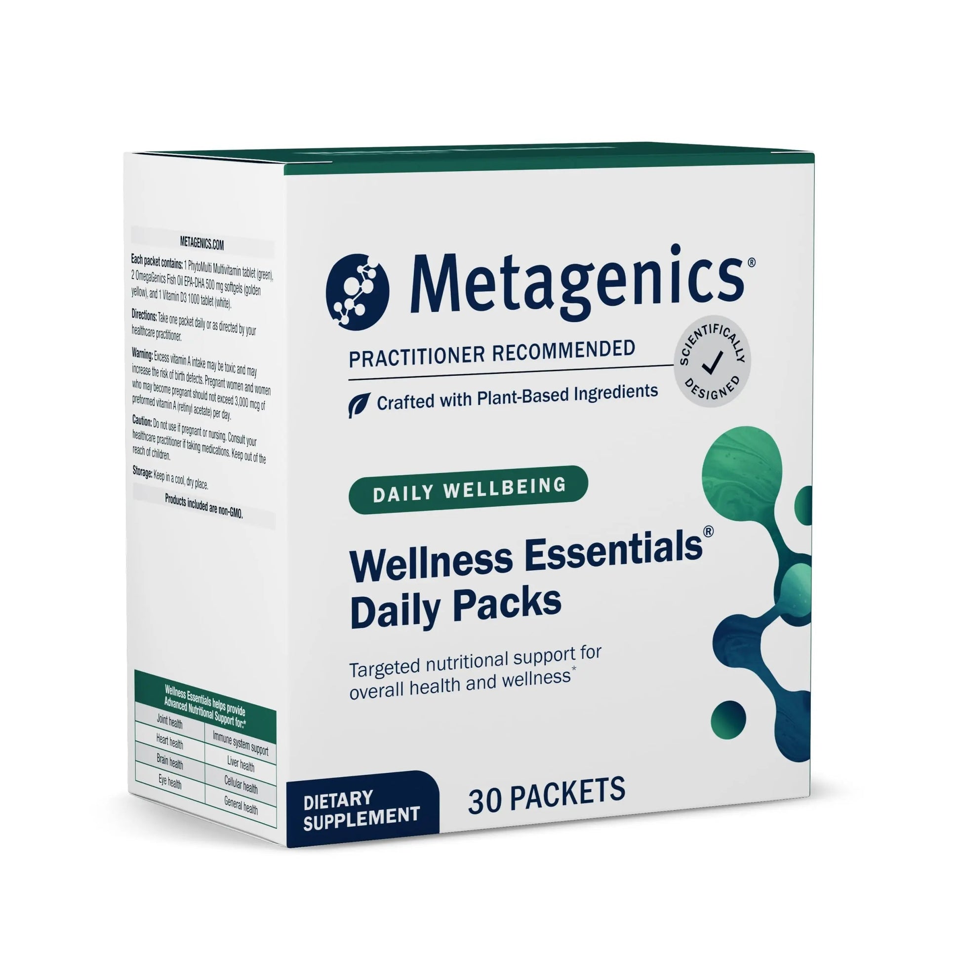 Metagenics Wellness Essentials Daily Packs - Multivitamin & Omega-3 Packets with Vitamins A, C, D, E & B - Supports Heart, Brain, Immune & Bone Health Metagenics buy supplements canada