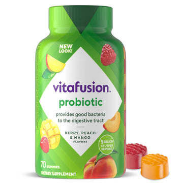 vitafusion Probiotic Gummy Supplements, Raspberry, Peach and Mango Flavors, Probiotic Nutritional Supplements With 5 Billion CFUs Vitafusion buy supplements canada