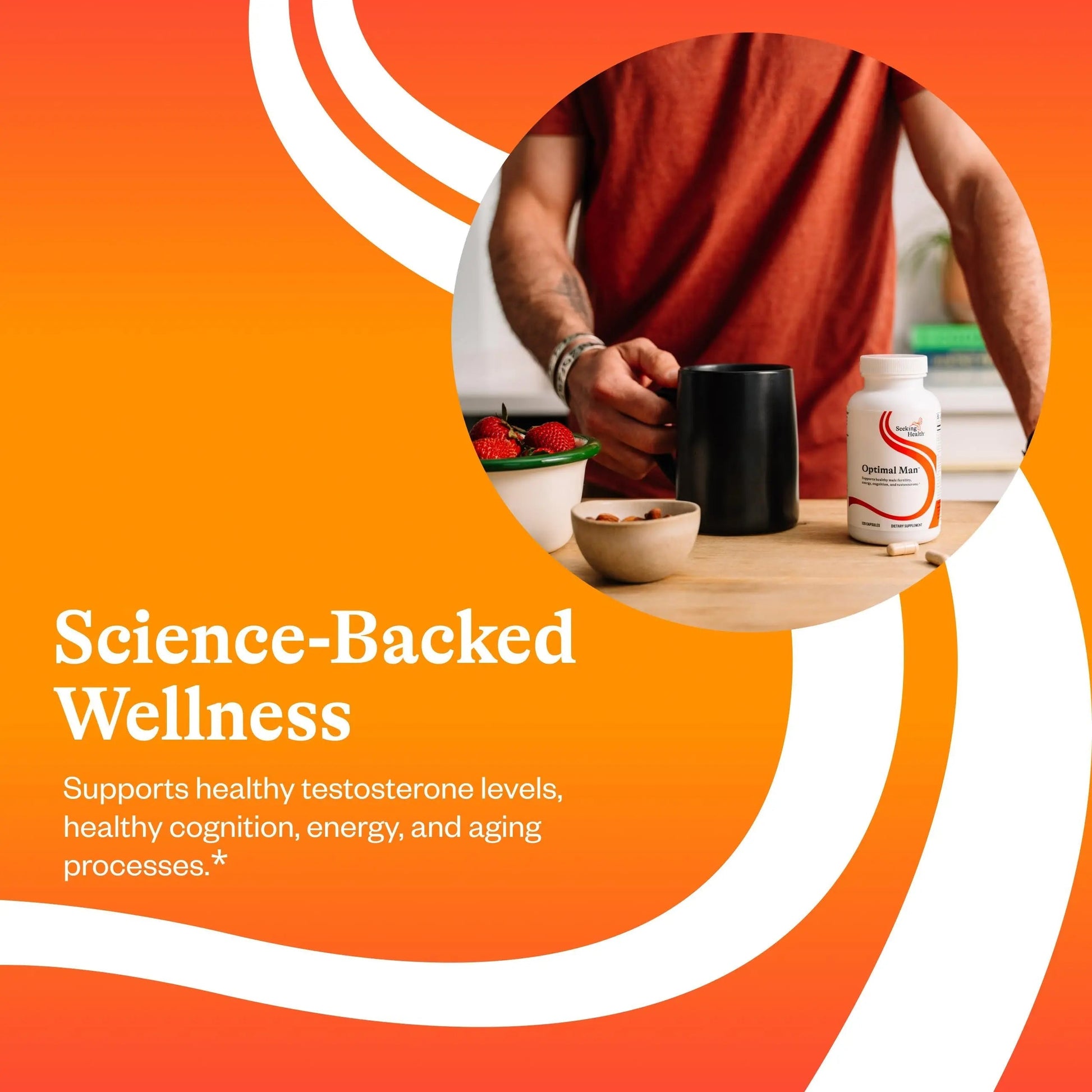 Seeking Health Optimal Man - Multivitamin Supplement with Zinc, Active Folate, & Alpha-Lipoic Acid - Multivitamin Supports Energy & Brain Health - Support Healthy Aging Seeking Health buy supplements canada