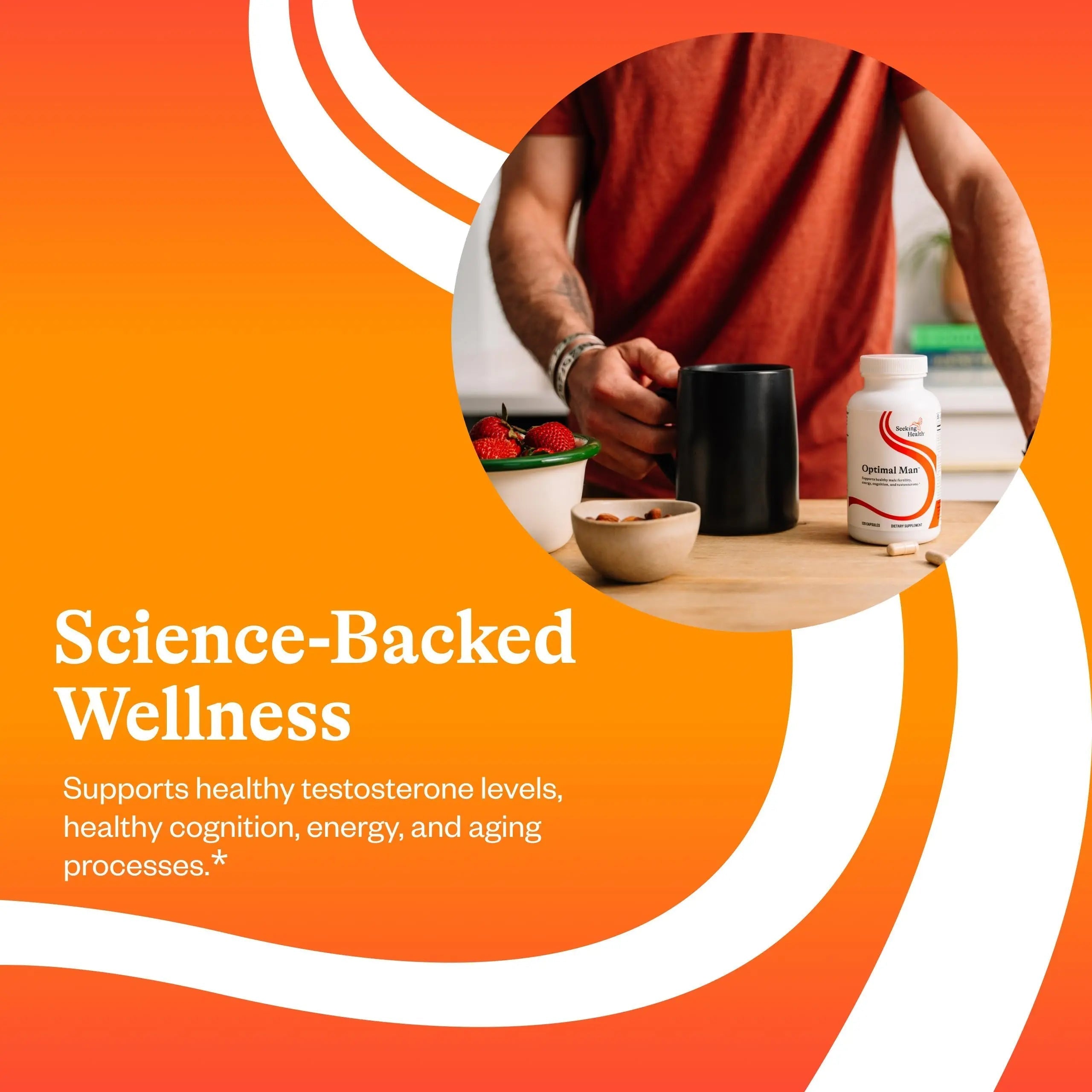 Seeking Health Optimal Man - Multivitamin Supplement with Zinc, Active Folate, & Alpha-Lipoic Acid - Multivitamin Supports Energy & Brain Health - Support Healthy Aging Seeking Health buy supplements canada