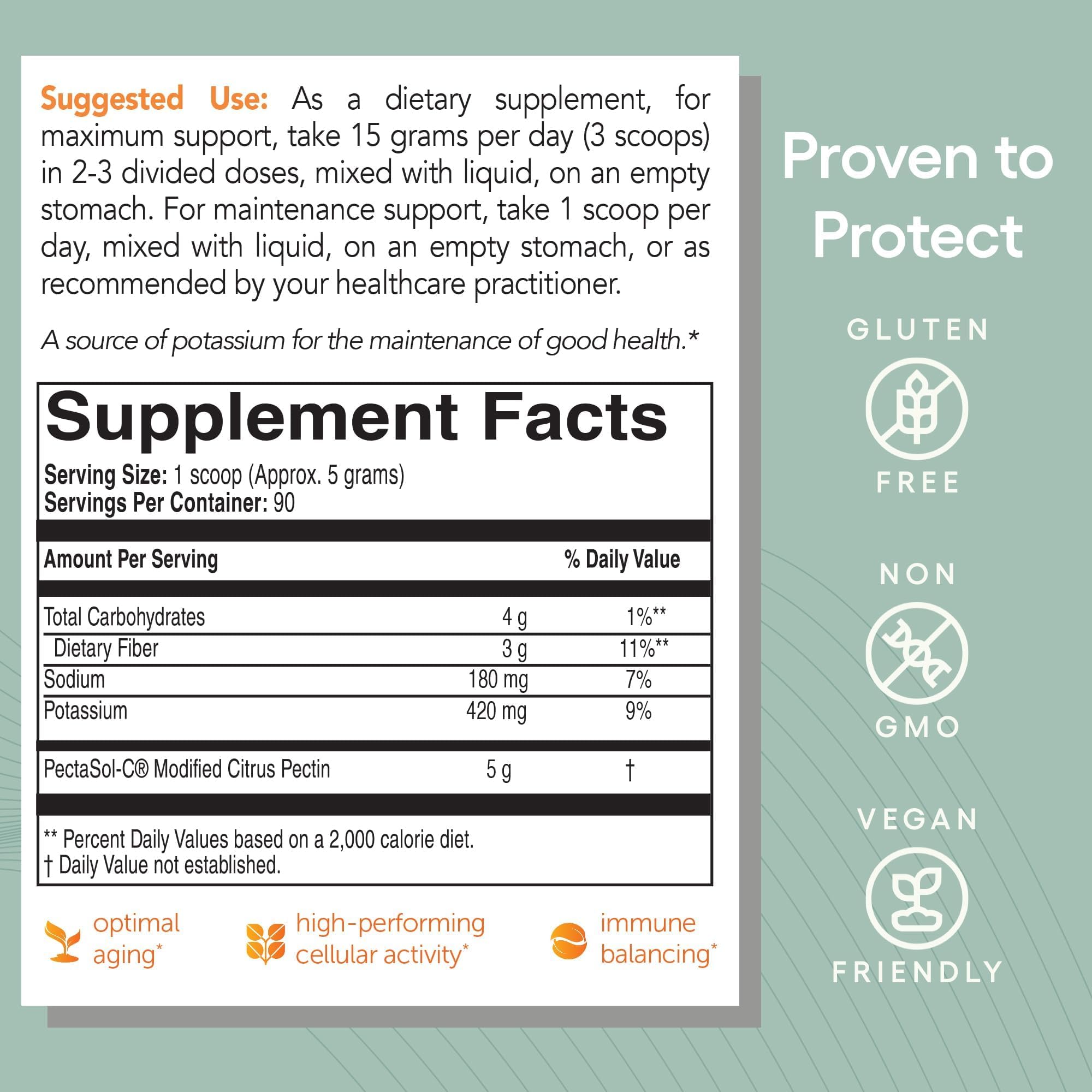 PectaSol Modified Citrus Pectin – 454g Powder – Total-Body Health Supplement to Support the Heart, Immune System, Inflammation Response & Healthy Aging + Maintain Healthy Galectin-3 Levels EcoNugenics buy supplements canada