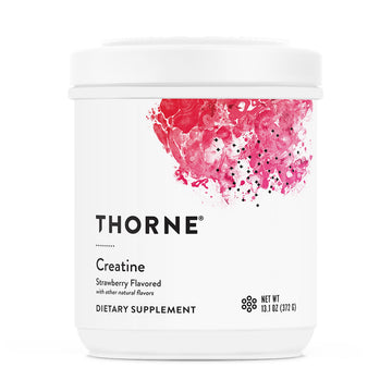 THORNE Creatine - Micronized Creatine Monohydrate Powder - Support for Muscles & Cognitive Function* - for Women & Men - Strawberry - NSF Certified for Sport - 5 g per Serving - 60 Servings THORNE buy supplements canada