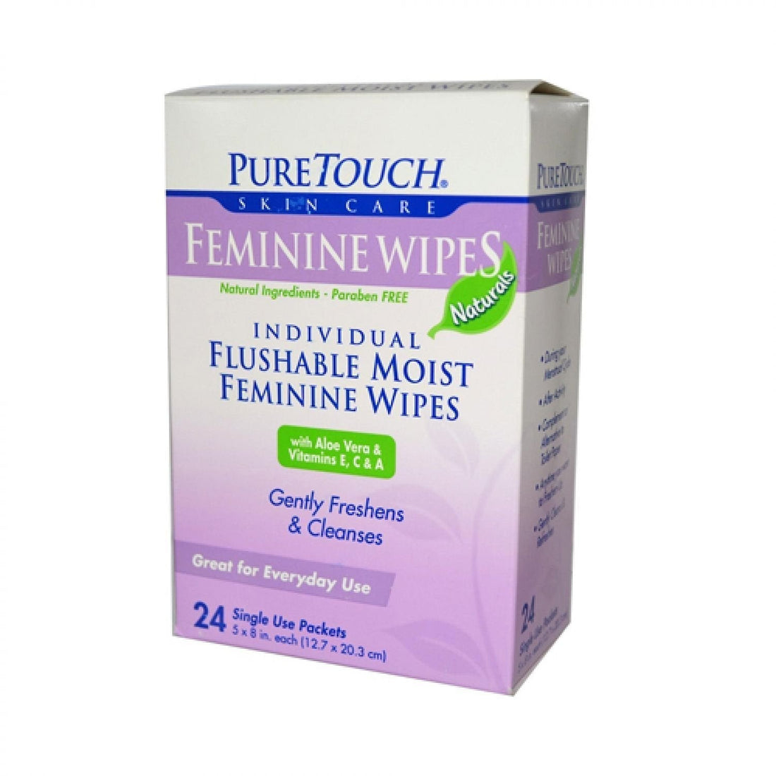 PURETOUCH Skin Care Wipes,Feminine,FLUSHABLE, 24 CT Pure Touch Skin care buy supplements canada