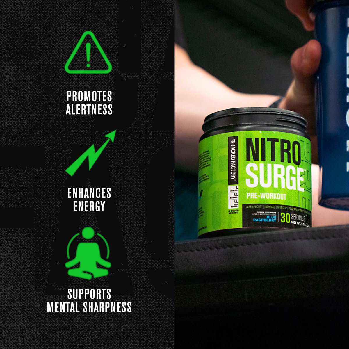 NITROSURGE Pre Workout Supplement - Endless Energy, Instant Strength Gains Jacked Factory buy supplements canada