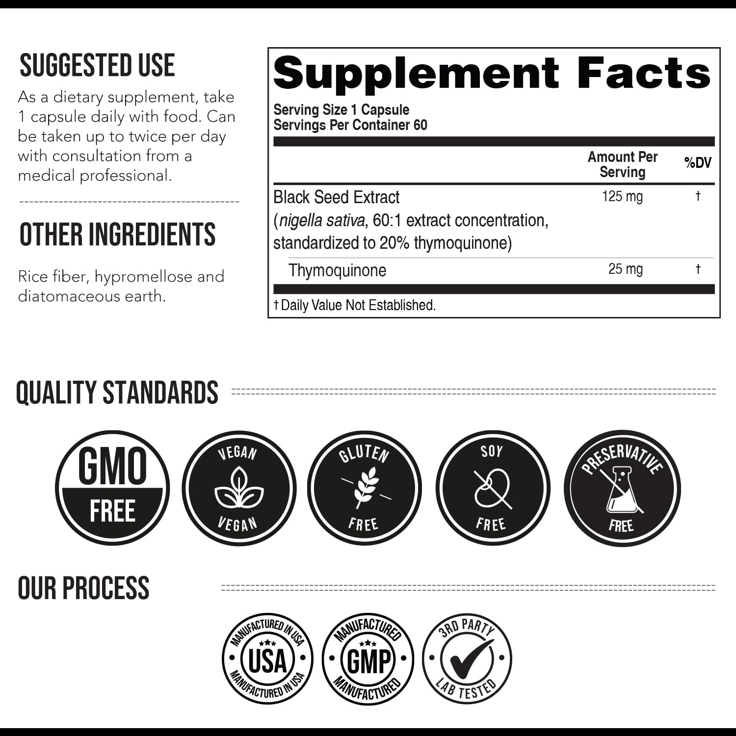 20% Thymoquinone Black Seed Extract Capsules - TQ-Advanced 4X®: Potent Thymoquinone Concentration Available - 60:1 Concentrate from Nigella Sativa Triquetra Health buy supplements canada