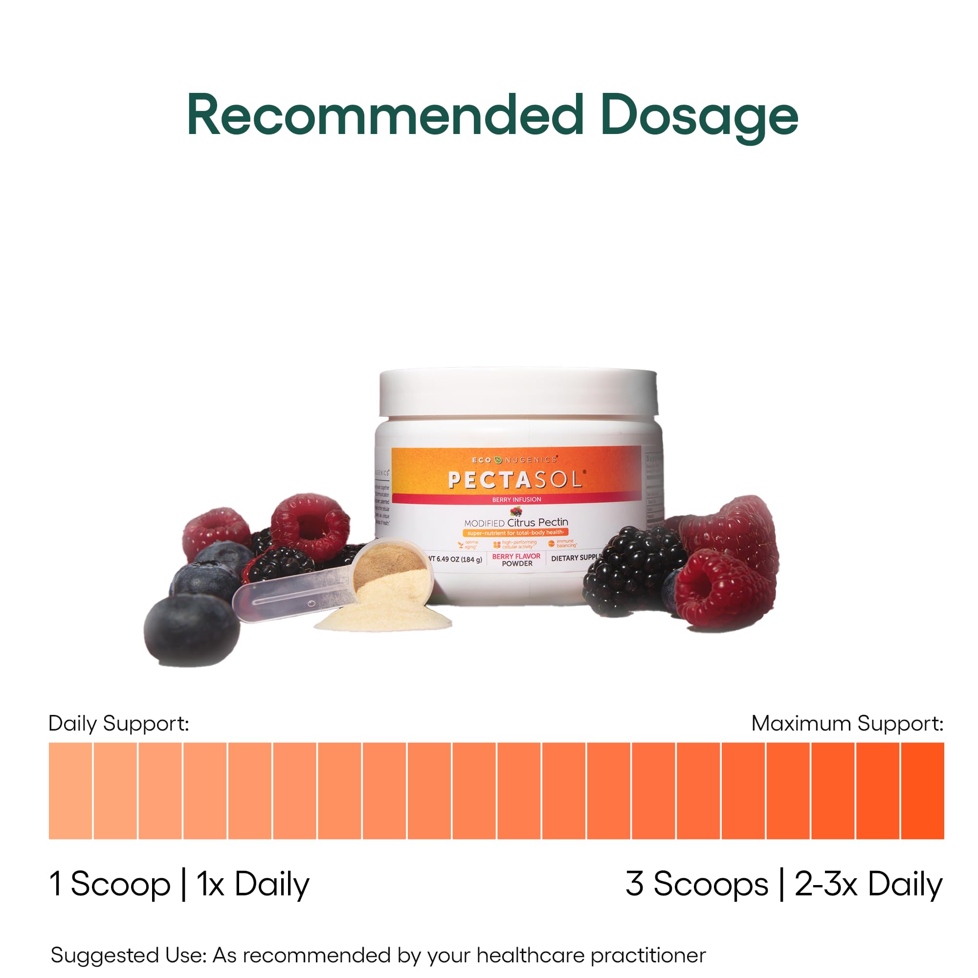 PectaSol Modified Citrus Pectin – 184g Berry Powder – Total-Body Health Supplement to Support the Heart, Immune System, Inflammation Response & Healthy Aging + Maintain Healthy Galectin-3 Levels EcoNugenics buy supplements canada