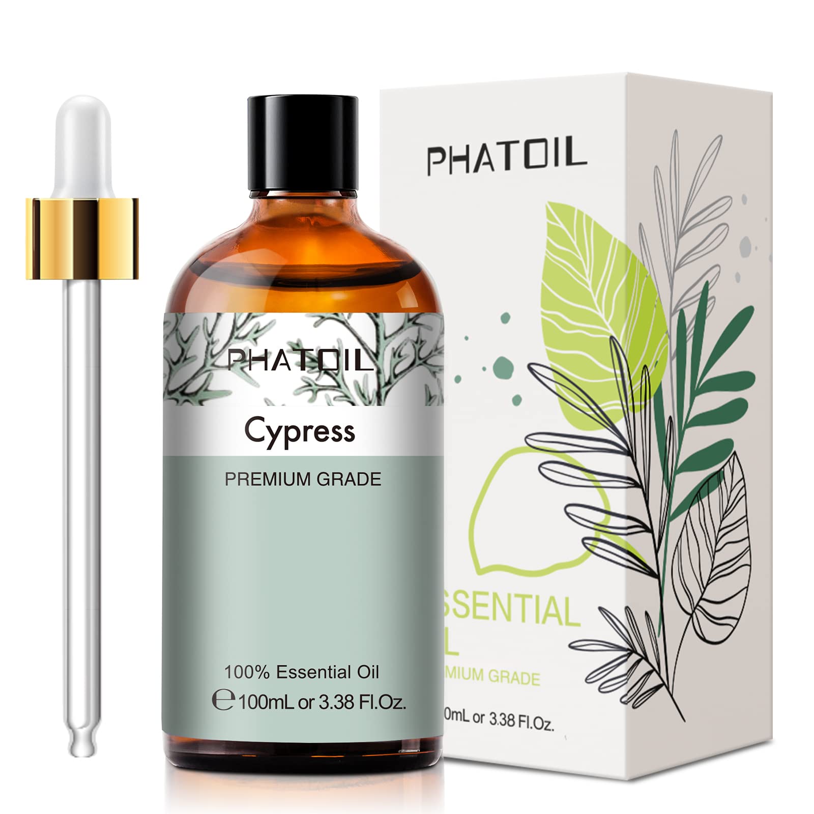 Cypress 3.38fl.oz Essential Oil, PHATOIL Aromatherapy Essential Oils for Diffuser, Humidifier PHATOIL buy supplements canada