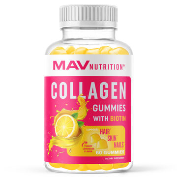 Collagen Gummies for Women | 200mg Hydrolyzed Collagen + 2500mcg Biotin, with Vitamin C, E & Zinc MAV NUTRITION buy supplements canada