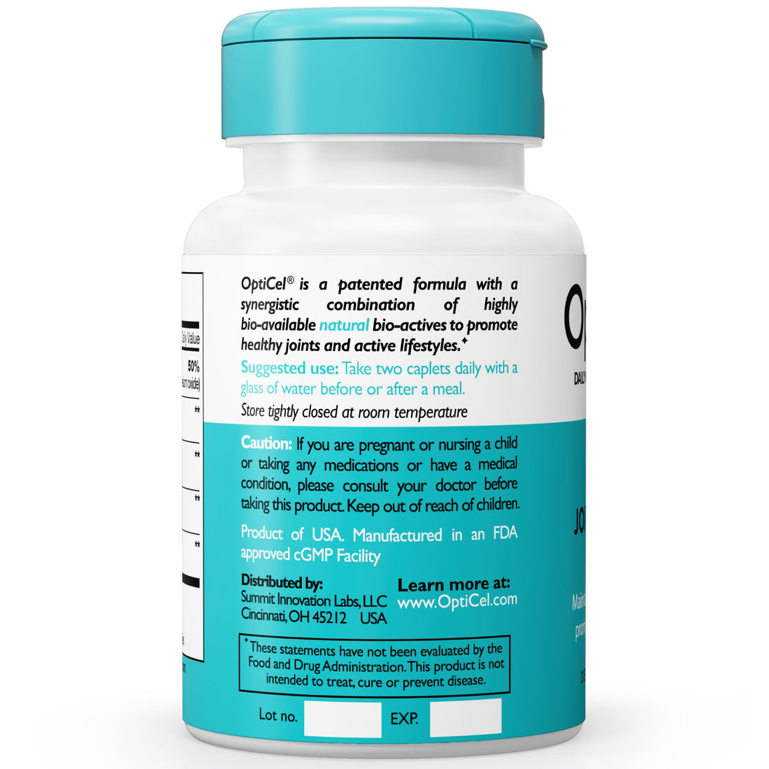 OptiCel Joint Health - Joint Support Supplement, Promotes Easy Movement, Joint Pain Supplement, Supports Muscle Health & Mobility, All Natural, Plant-Based & Non-GMO, 60 Capsules OptiCel buy supplements canada