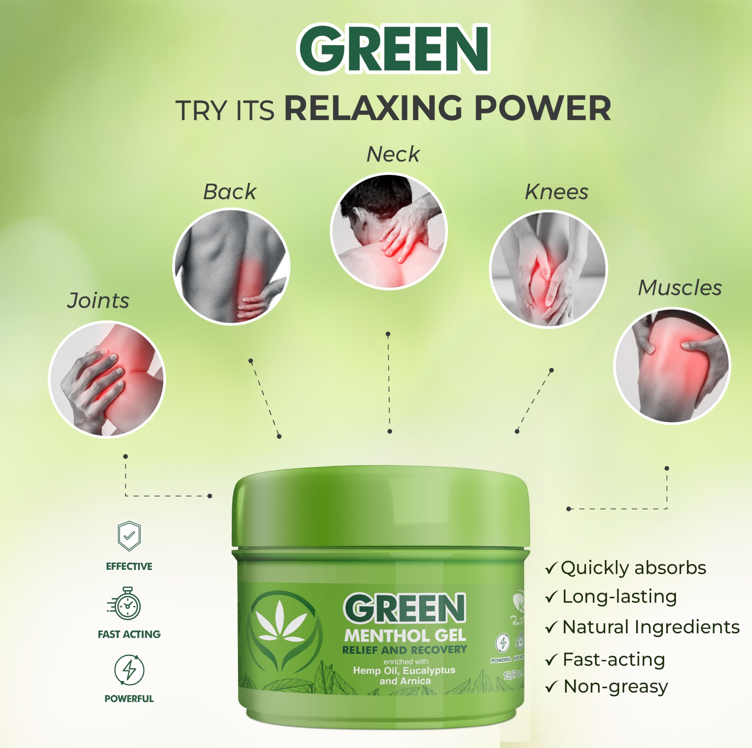 Ross D’Elen Green Menthol Gel Small - 3 Pack (3) ROSS D'ELEN buy supplements canada
