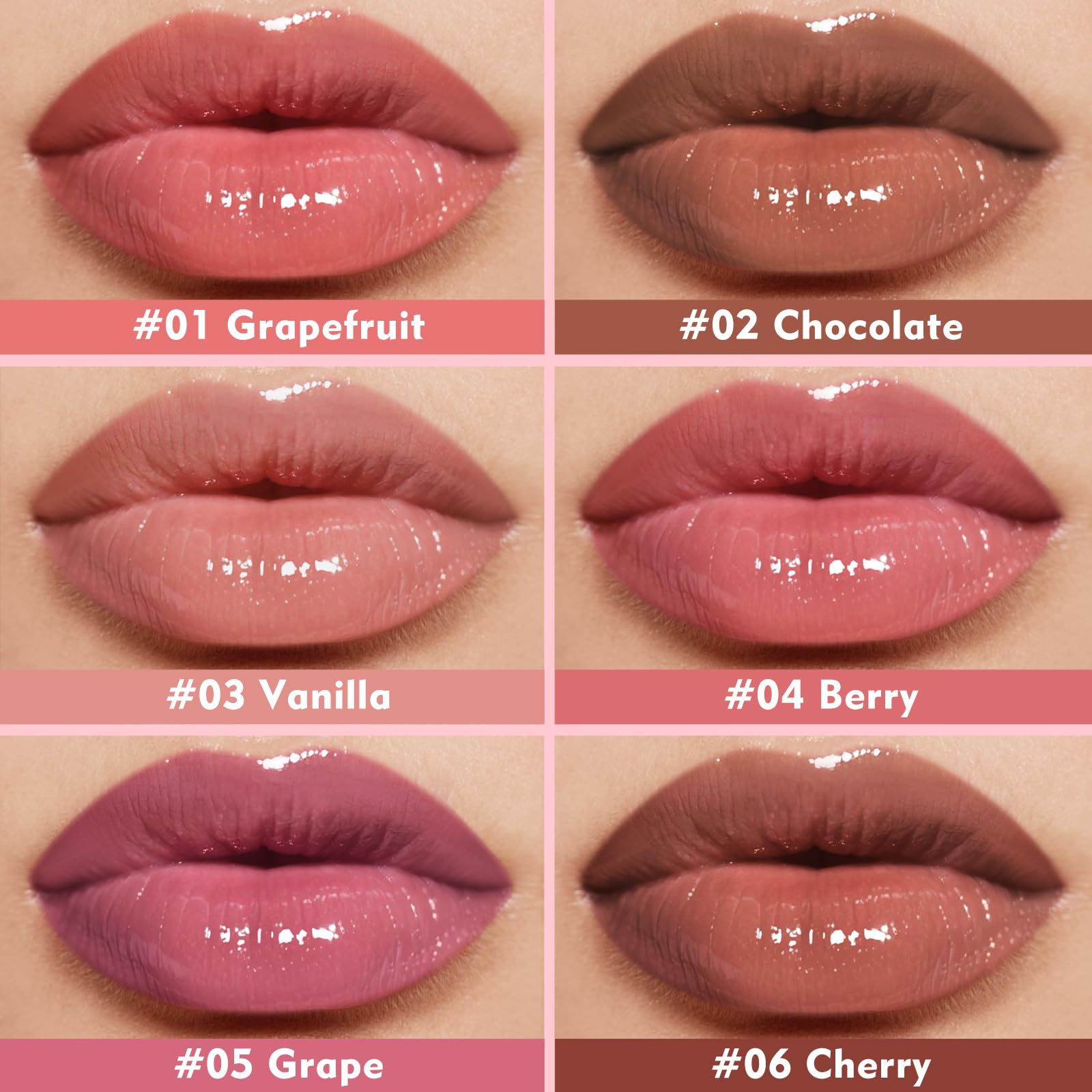 KIMUSE 6 Pcs Tinted Lip Butter Hydration Balm Set, 6 Flavored Shades Hydrating Plumping Gloss with Hyaluronic Acid & Vitamin E, Sheer Tint, Non-Sticky | Vegan Lip Care Makeup for Dry Lips & Daily KIMUSE buy supplements canada