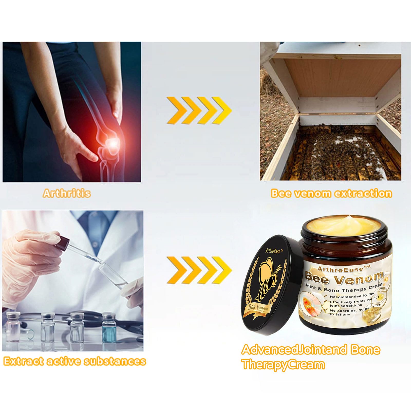 ArthroEase Bee Venom Joint and Bone Cream,ArthroEase Bee Venom Cream,Bee Venom Joint Gel,Effectively Relieve Joint discomfort (2) ADFIRE buy supplements canada