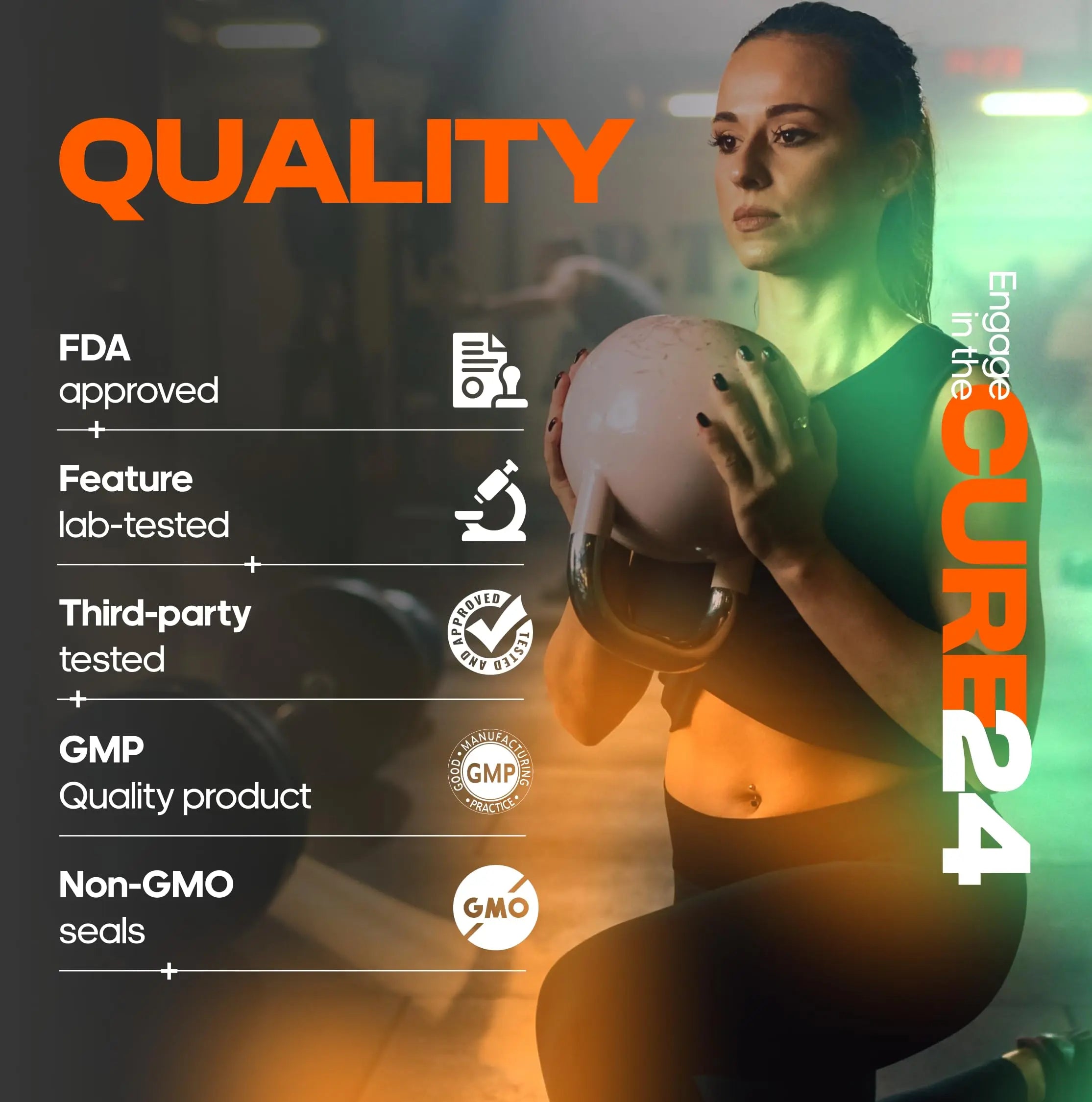 Cure24 Bovine X3 Colostrum Supplement Powder for Humans, 100% Pure Whole Natural Grass Fed Superfood, High IgG, Plus Probiotic & Prebiotic, Natural Peach-Mango Flavor, Made in USA Cure24 buy supplements canada