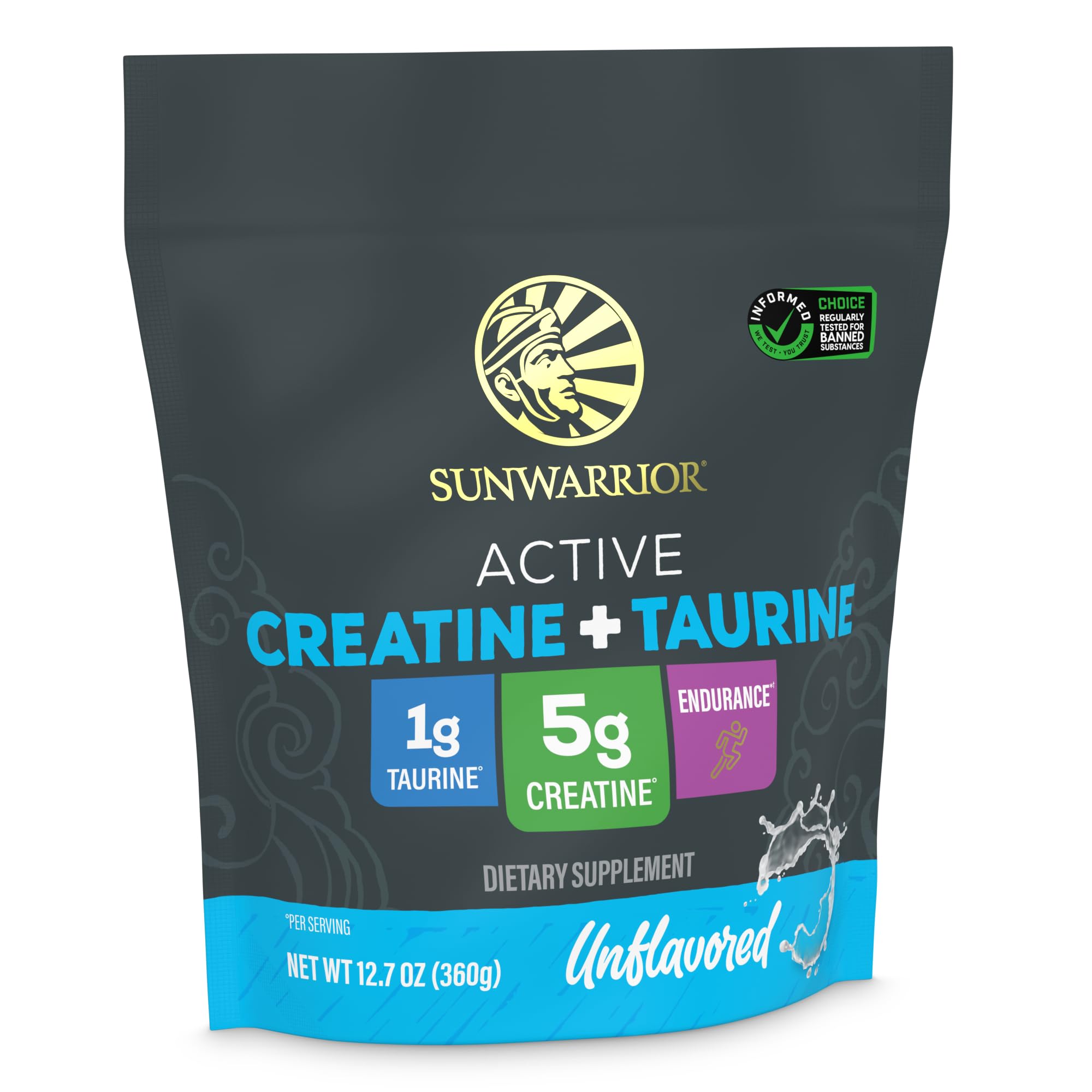 Creatine Monohydrate Powder Taurine Supplement, 5g Creatine Monohydrate 1g Taurine per Serving | Vegan Muscle Strength, Endurance & Recovery Support, Clean Performance Formula | 60 Servings Unflavored Sunwarrior buy supplements canada