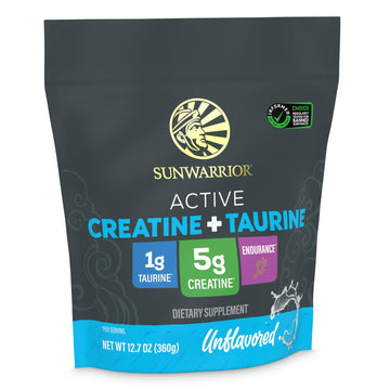 Creatine Monohydrate Powder Taurine Supplement, 5g Creatine Monohydrate 1g Taurine per Serving | Vegan Muscle Strength, Endurance & Recovery Support, Clean Performance Formula | 60 Servings Unflavored Sunwarrior buy supplements canada