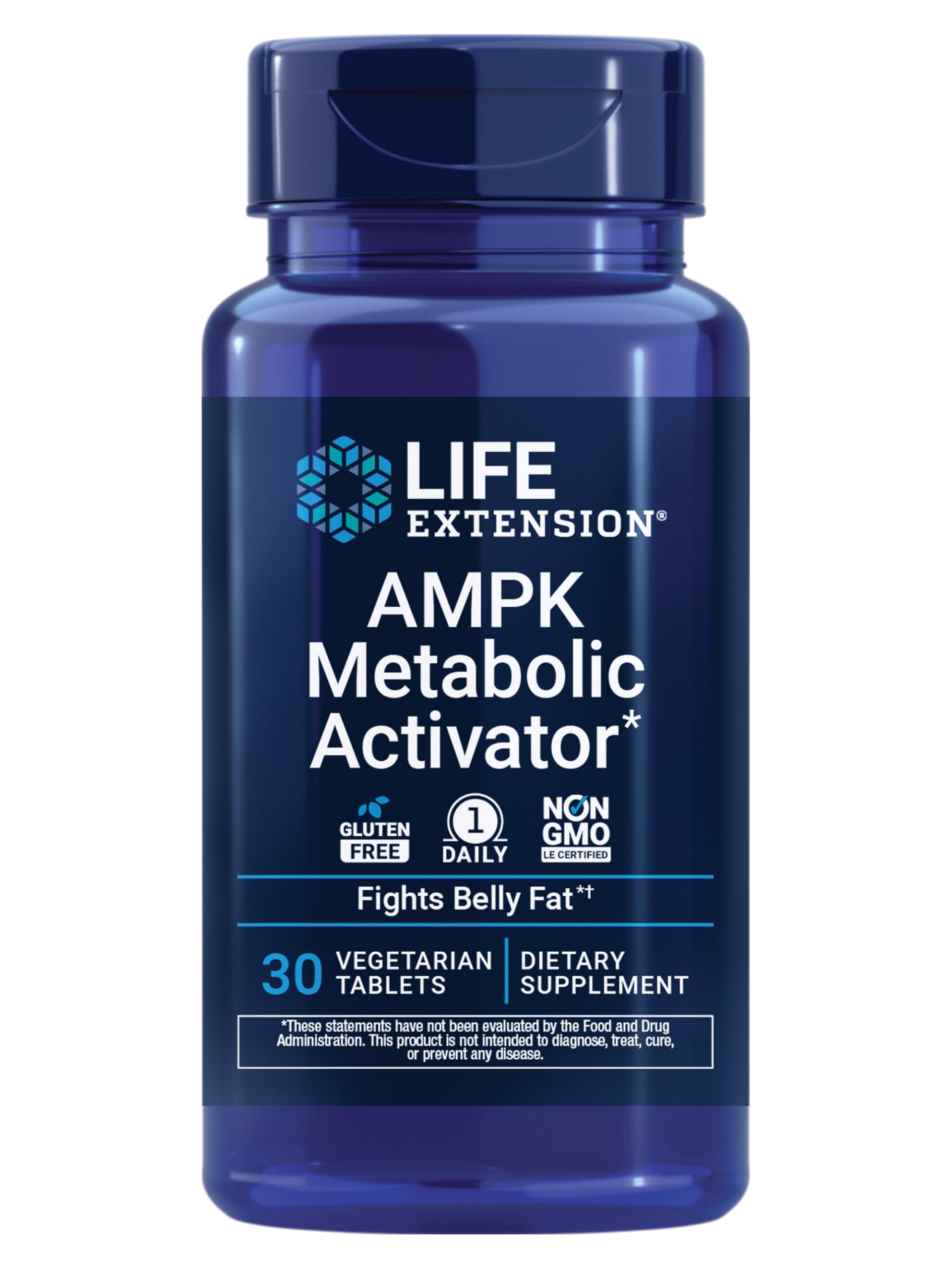 Life Extension AMPK Metabolic Activator*, Hesperidin, G. pentaphyllum, Fight unwanted Belly Fat, Target Overall Fat, Gluten-Free, Vegetarian, 1-Daily, Non-GMO, 30 Tablets Life Extension buy supplements canada