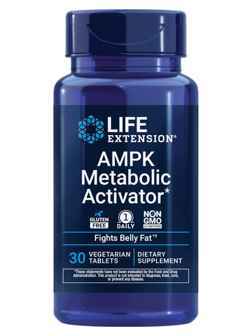 Life Extension AMPK Metabolic Activator*, Hesperidin, G. pentaphyllum, Fight unwanted Belly Fat, Target Overall Fat, Gluten-Free, Vegetarian, 1-Daily, Non-GMO, 30 Tablets Life Extension buy supplements canada